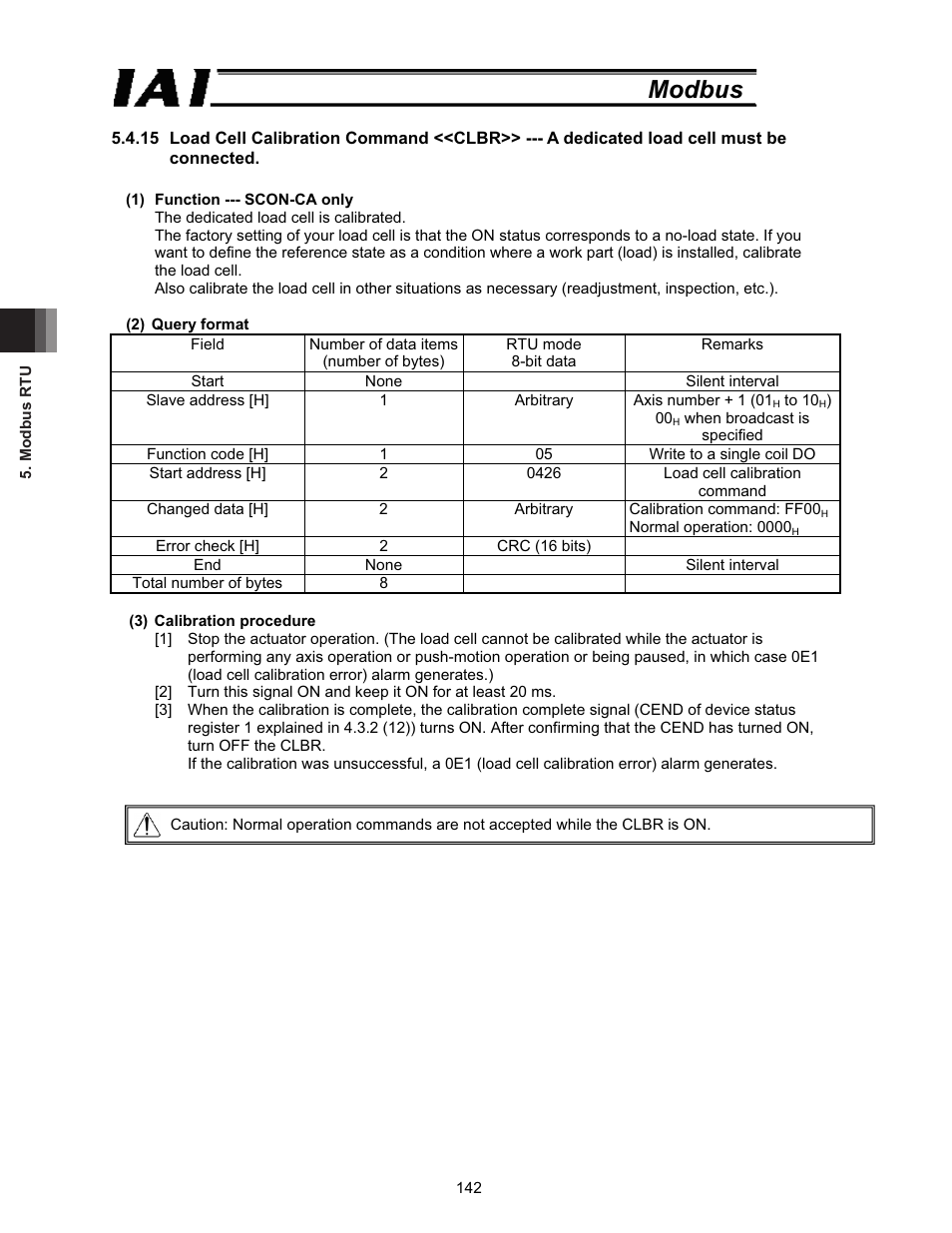 Modbus | IAI America ROBO Cylinder Series User Manual | Page 150 / 328