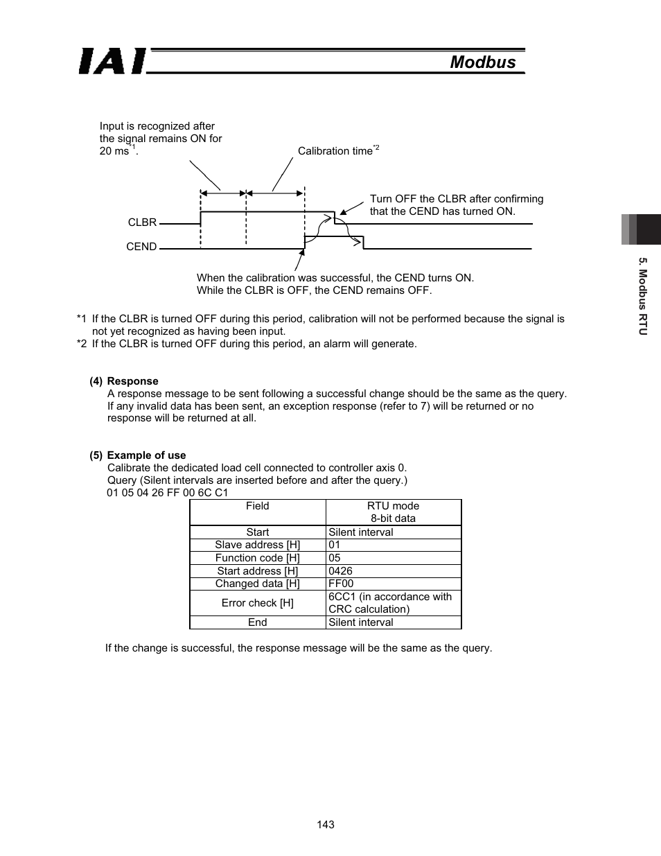 Modbus | IAI America ROBO Cylinder Series User Manual | Page 151 / 328