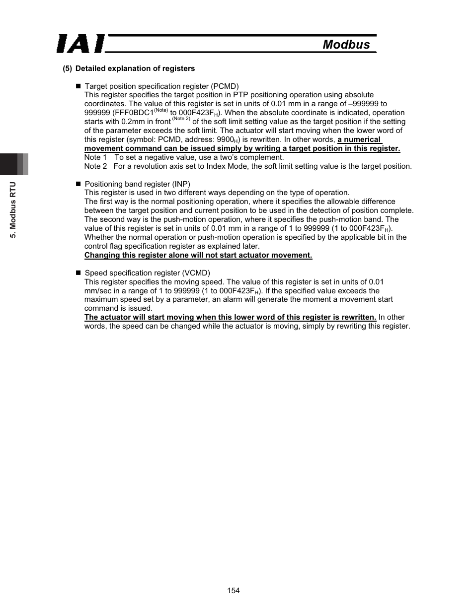 Modbus | IAI America ROBO Cylinder Series User Manual | Page 162 / 328