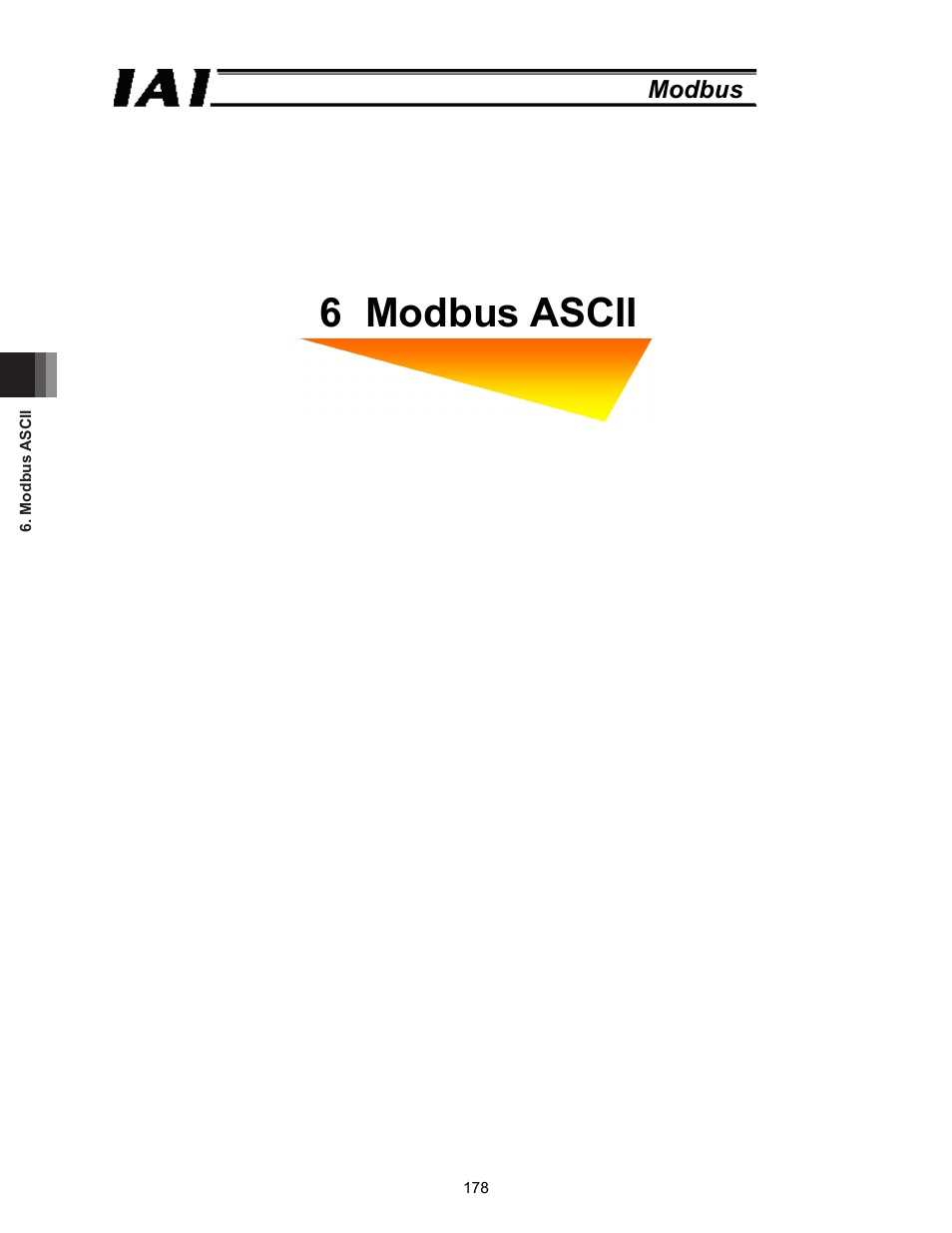 6 modbus ascii | IAI America ROBO Cylinder Series User Manual | Page 186 / 328