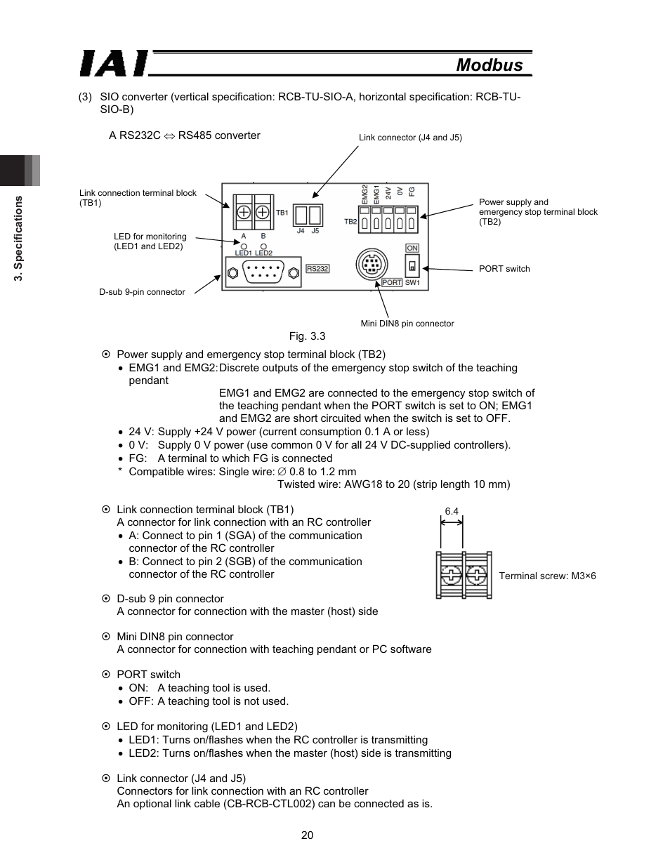 Modbus | IAI America ROBO Cylinder Series User Manual | Page 28 / 328