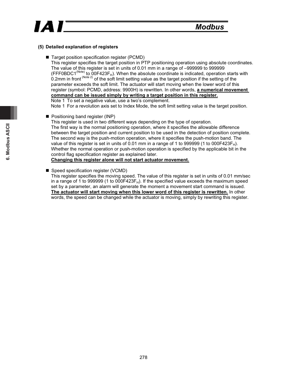 Modbus | IAI America ROBO Cylinder Series User Manual | Page 286 / 328