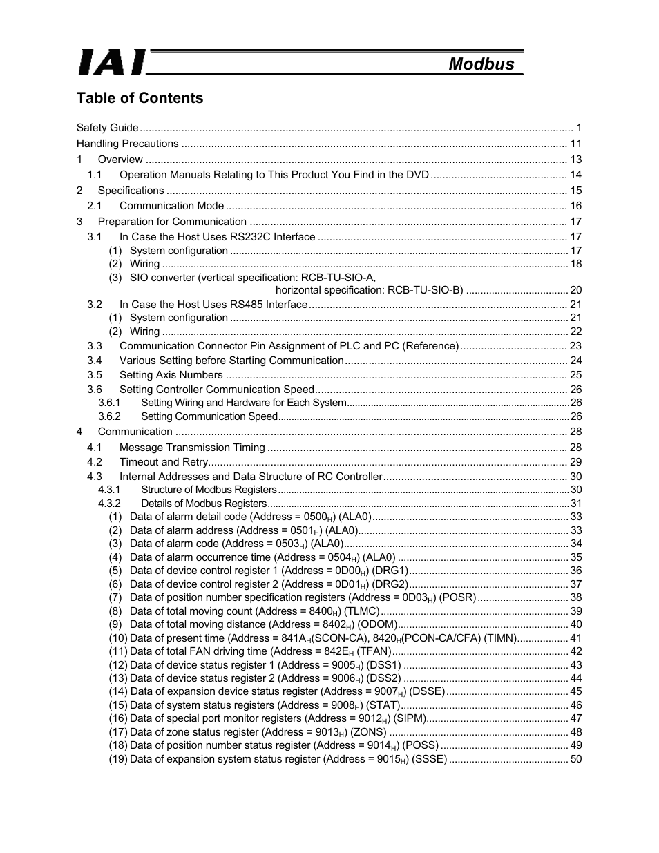 IAI America ROBO Cylinder Series User Manual | Page 4 / 328