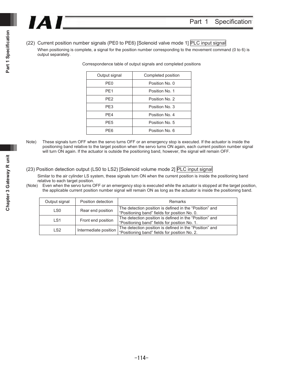 Part 1 specification | IAI America REXT User Manual | Page 114 / 443