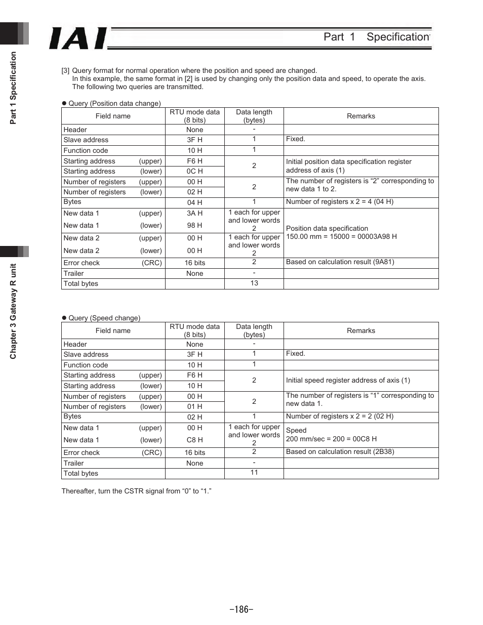 Part 1 specification | IAI America REXT User Manual | Page 186 / 443