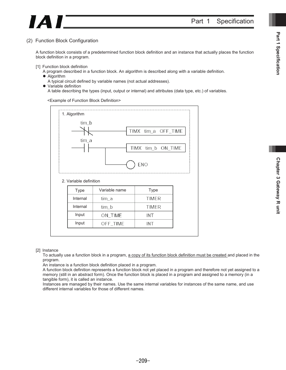 Part 1 specification | IAI America REXT User Manual | Page 209 / 443