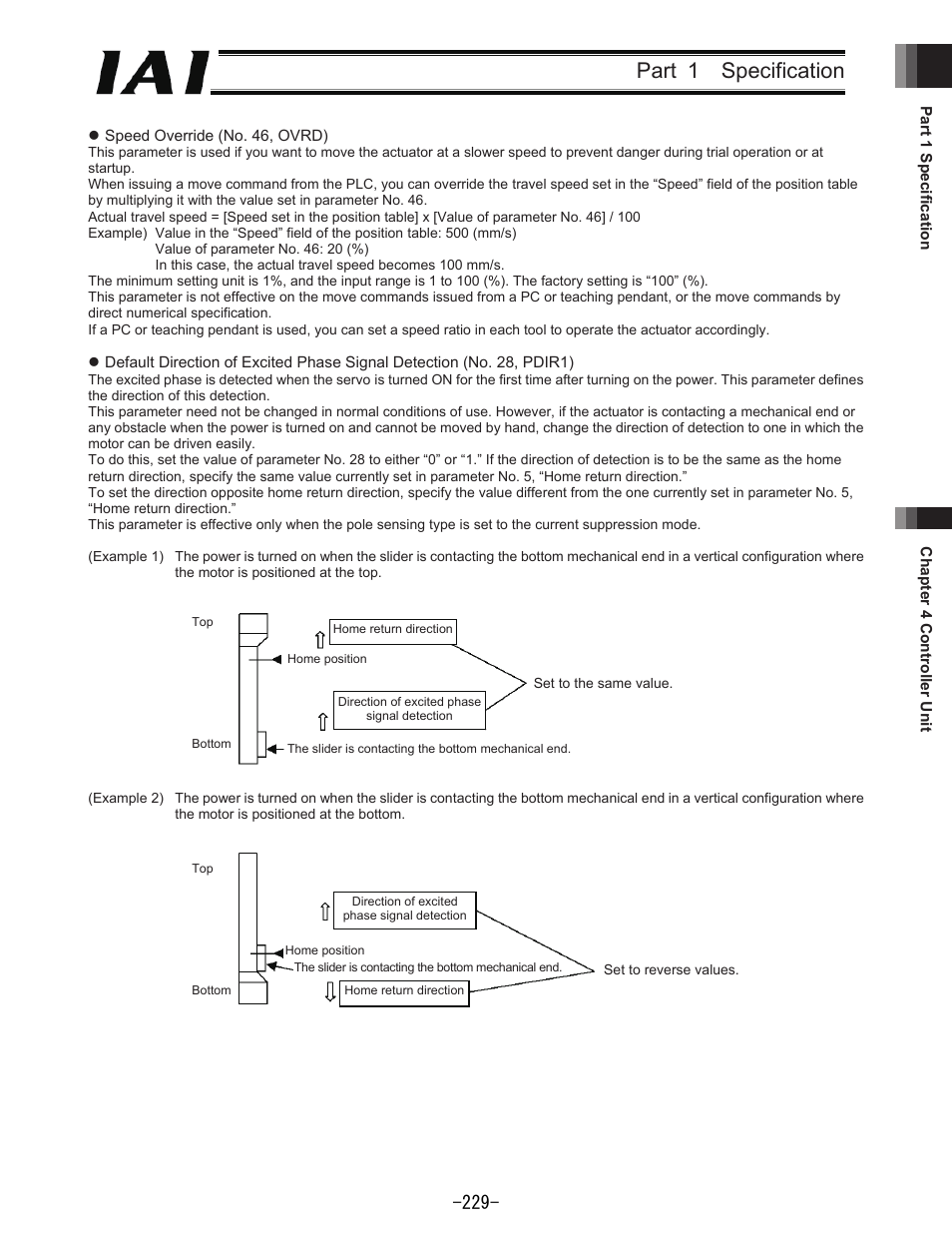 Part 1 specification | IAI America REXT User Manual | Page 229 / 443
