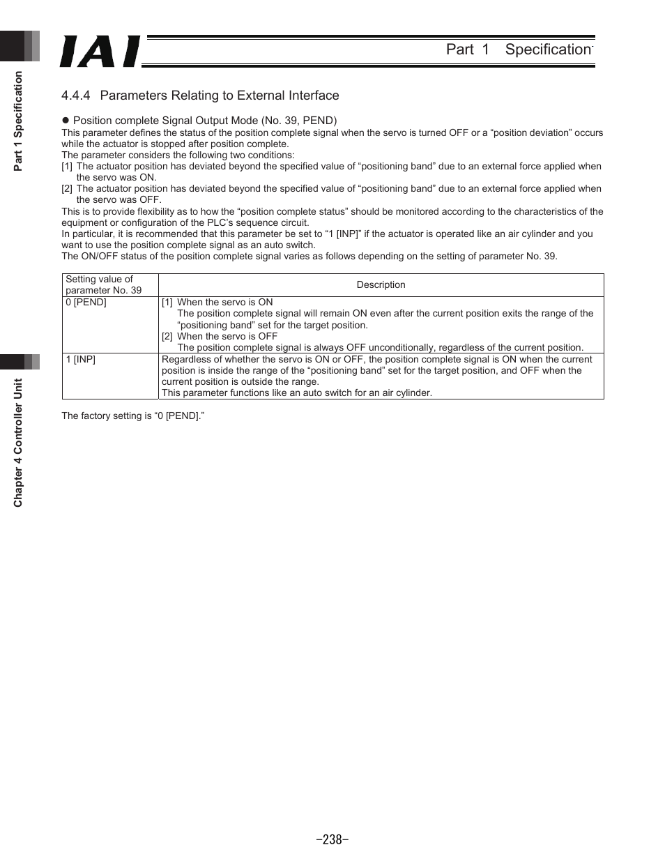 Part 1 specification | IAI America REXT User Manual | Page 238 / 443