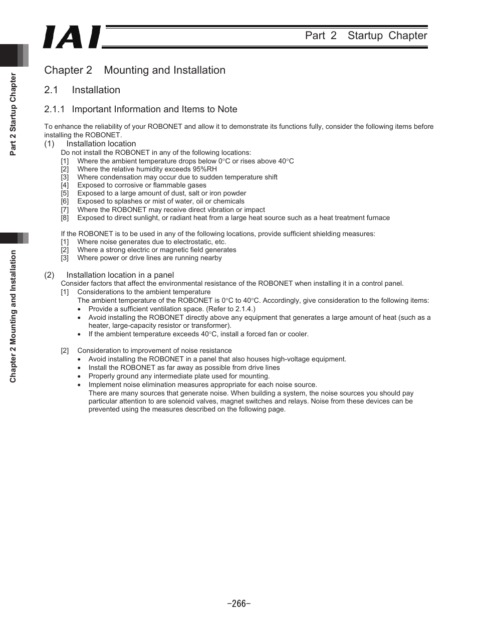 1 installation | IAI America REXT User Manual | Page 266 / 443
