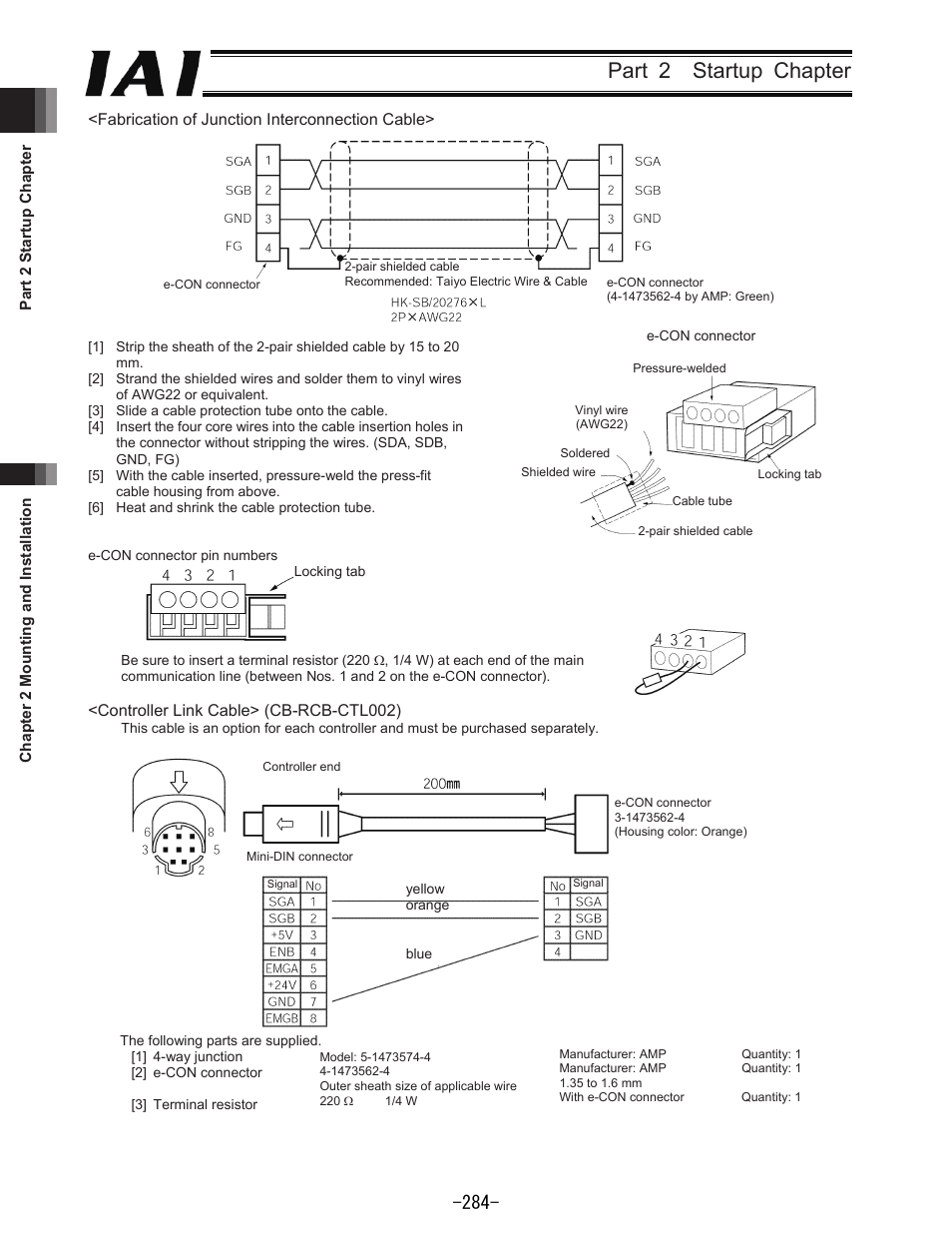 Part 2 startup chapter | IAI America REXT User Manual | Page 284 / 443