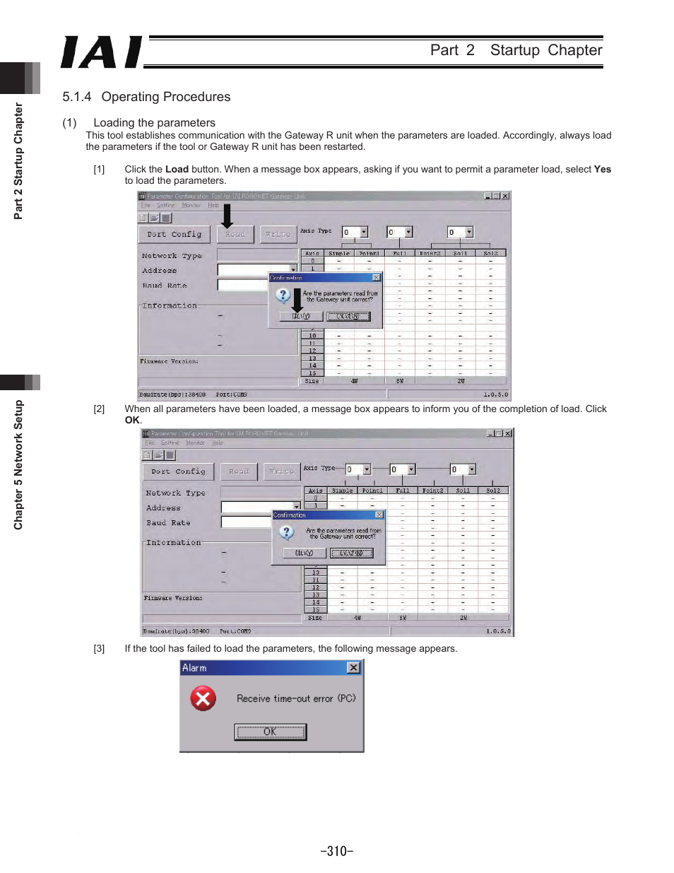 Part 2 startup chapter | IAI America REXT User Manual | Page 310 / 443