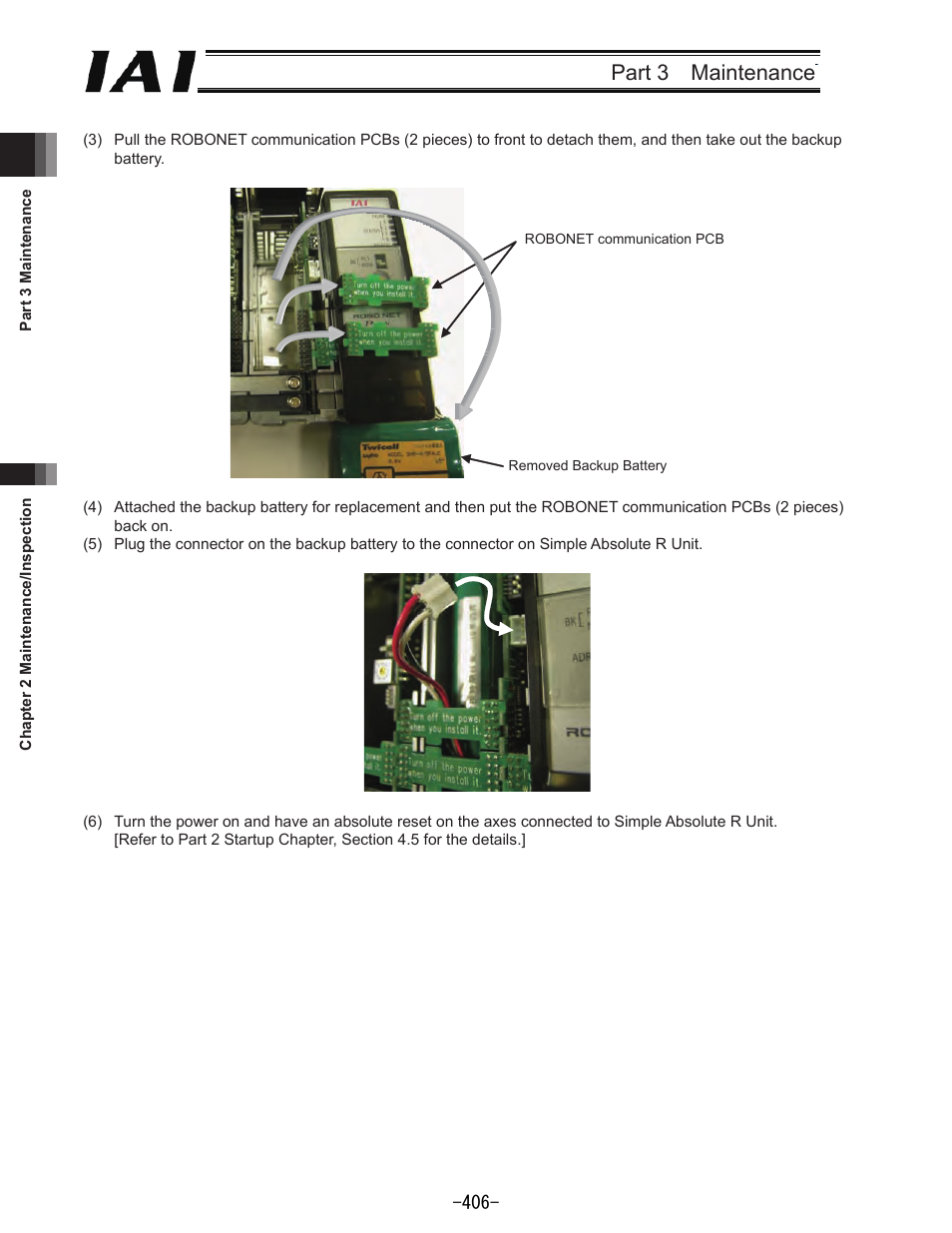 Part  maintenance | IAI America REXT User Manual | Page 406 / 443