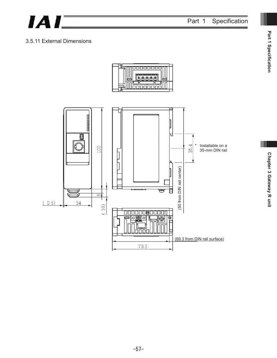Part 1 specification | IAI America REXT User Manual | Page 57 / 443