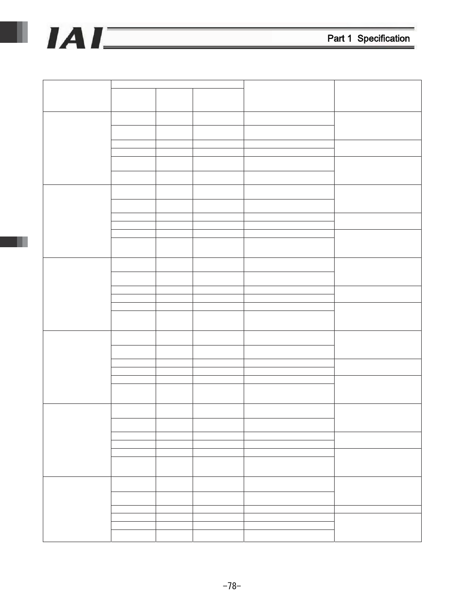 Part 1 specification | IAI America REXT User Manual | Page 78 / 443