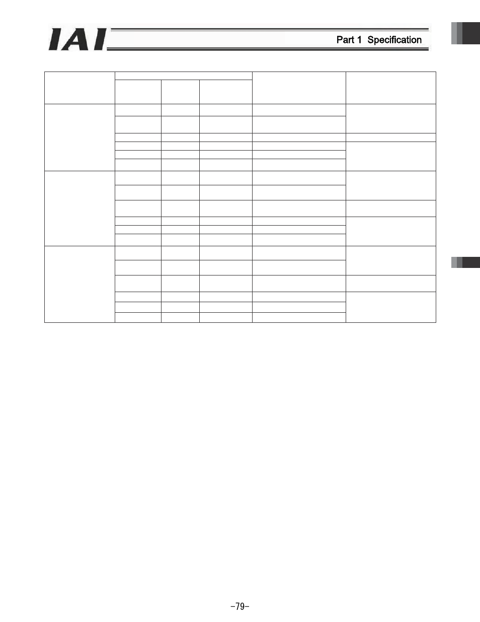 Part 1 specification | IAI America REXT User Manual | Page 79 / 443