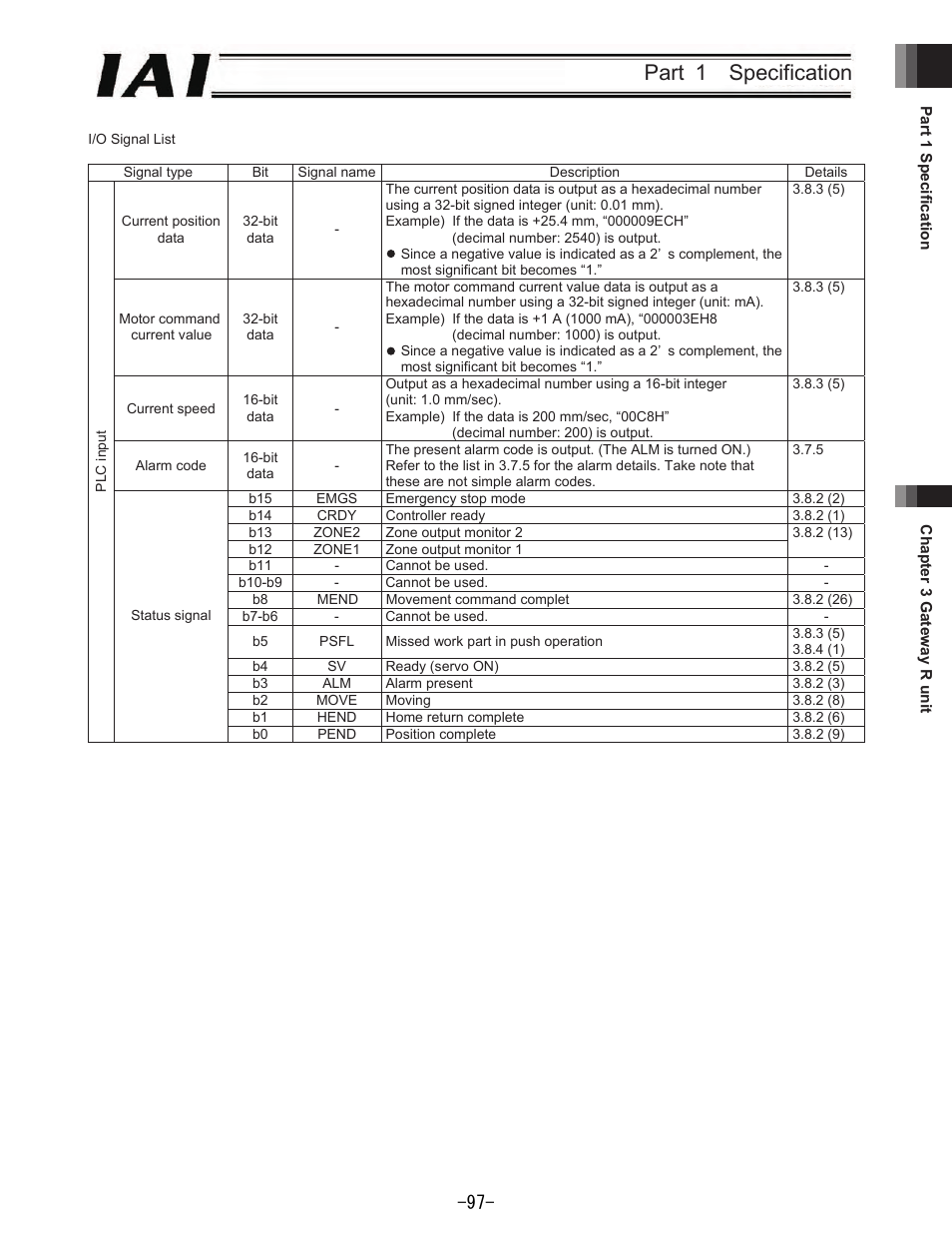 Part  specification | IAI America REXT User Manual | Page 97 / 443