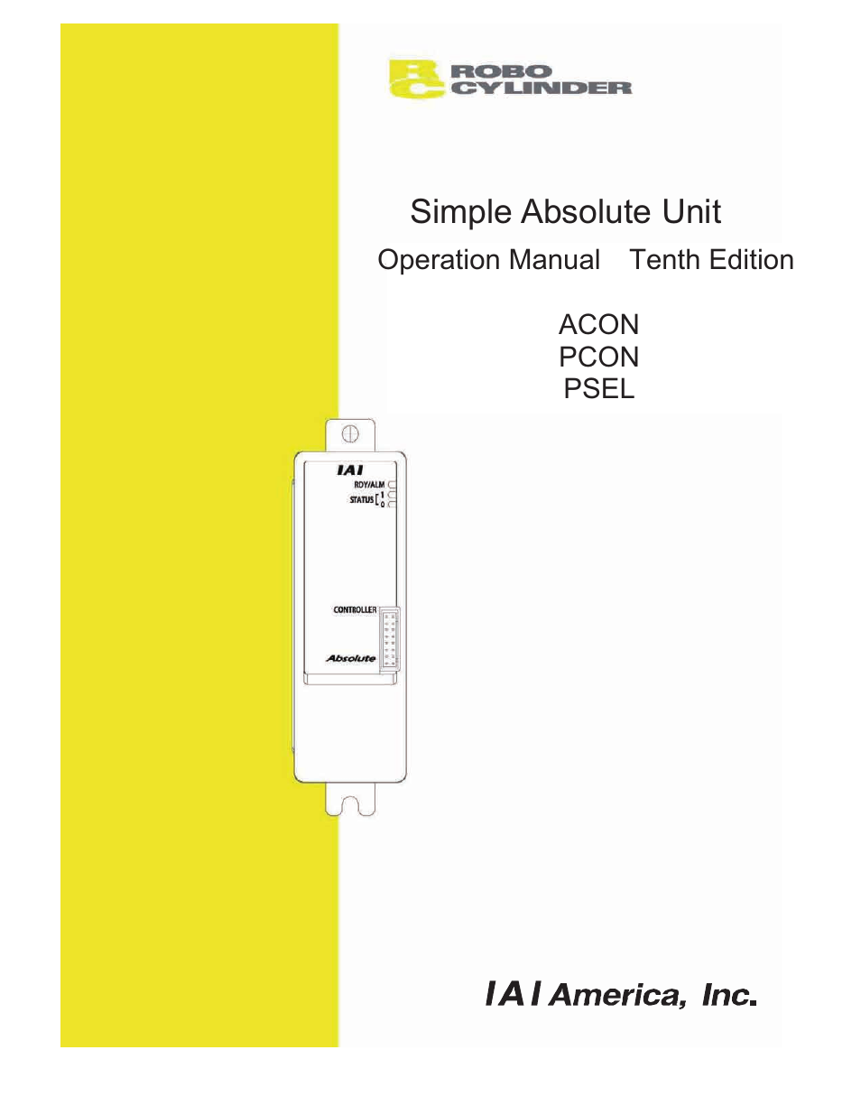 IAI America PCON-ABU User Manual | 60 pages
