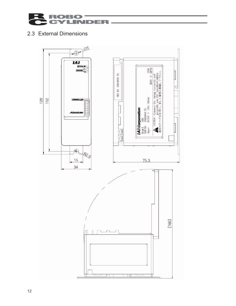 3 external dimensions | IAI America PCON-ABU User Manual | Page 30 / 60