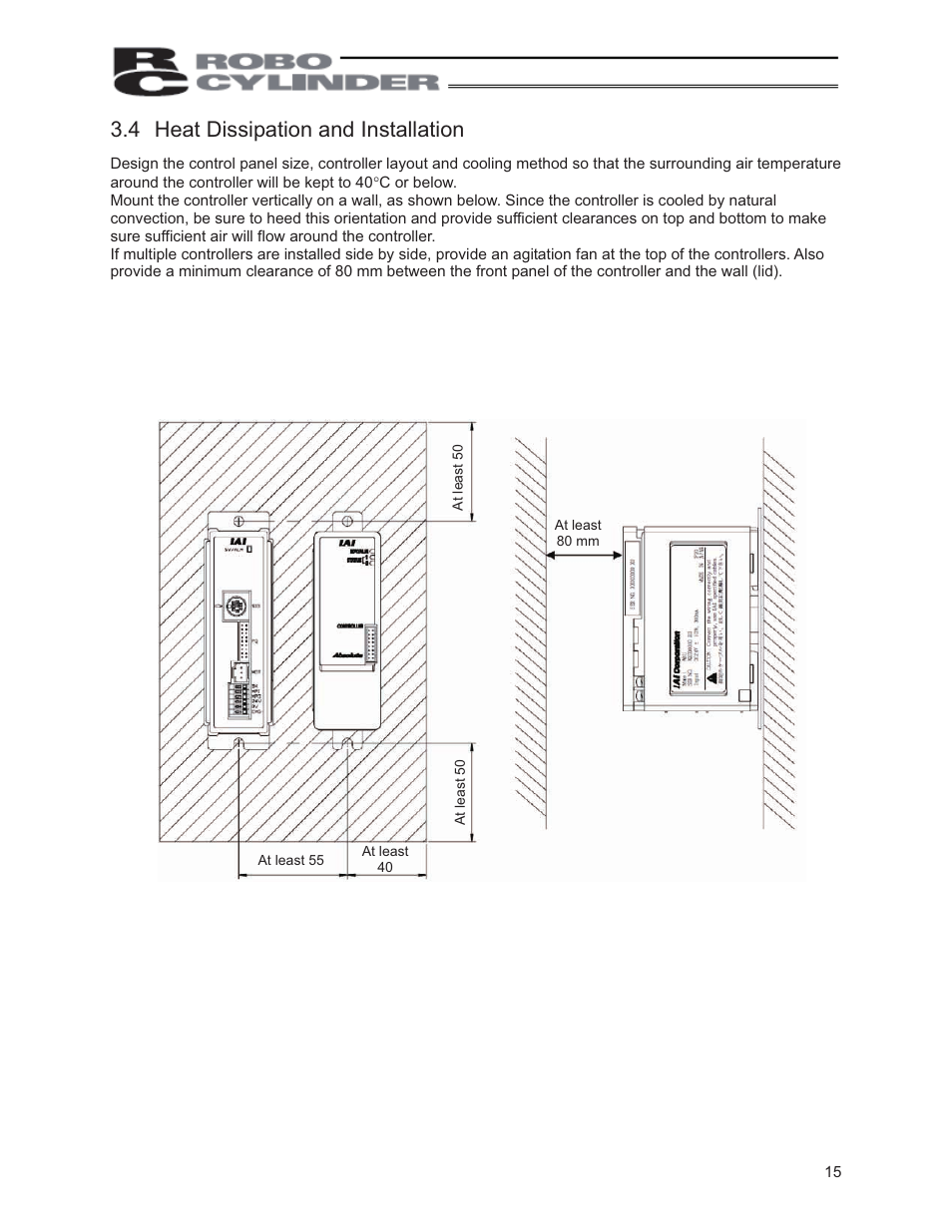 4 heat dissipation and installation | IAI America PCON-ABU User Manual | Page 33 / 60