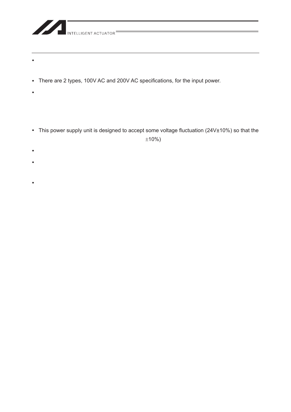 Precautions in handling | IAI America PS-24 User Manual | Page 11 / 32