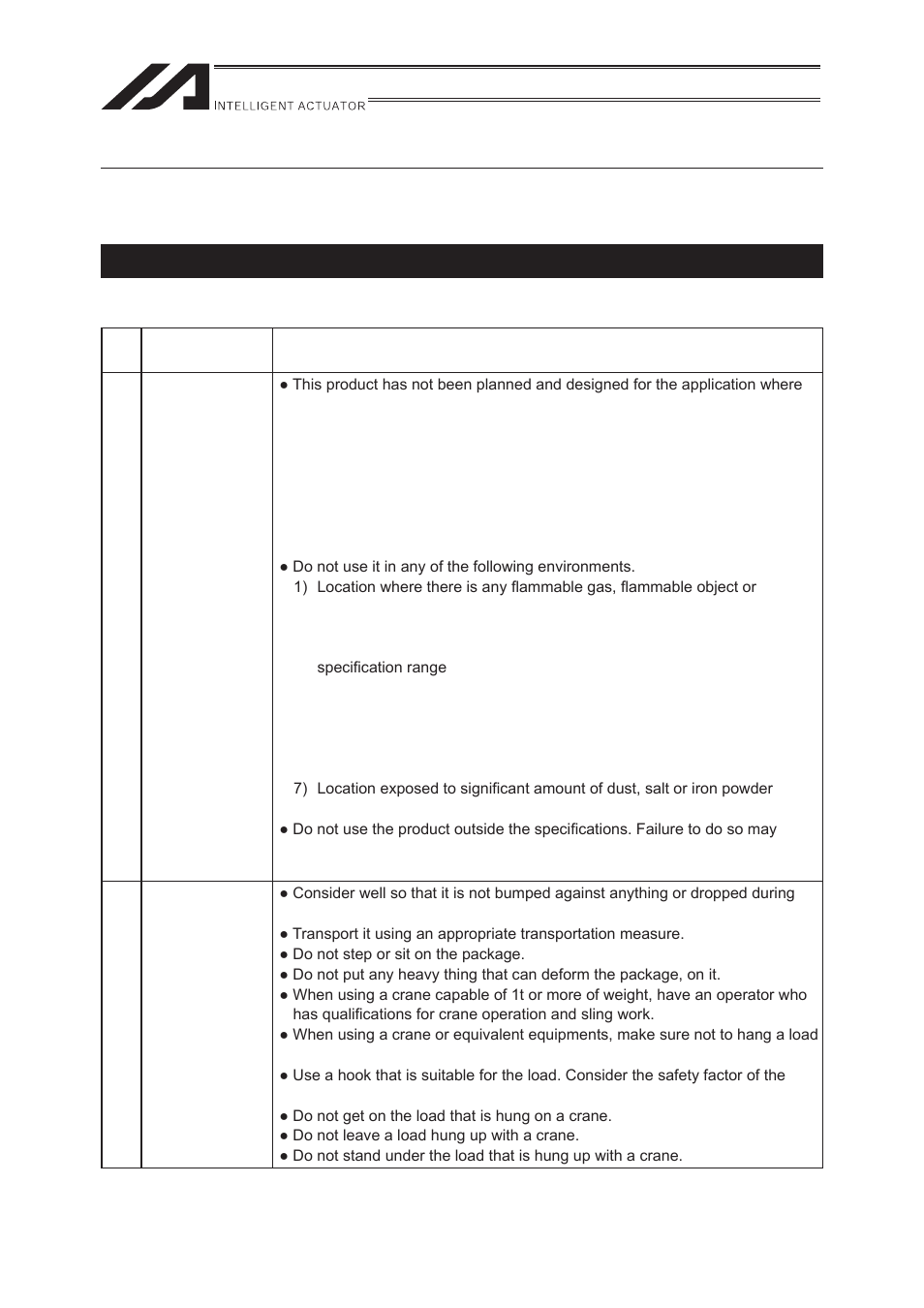 Safety guide, Safety precautions for our products | IAI America PS-24 User Manual | Page 5 / 32