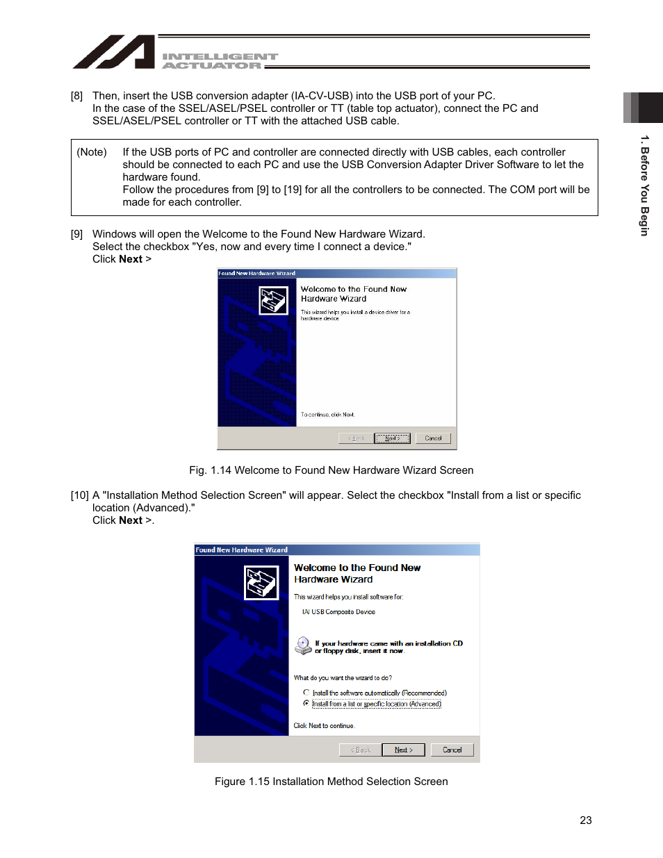 IAI America IA-101-X-USBMW User Manual | Page 31 / 248
