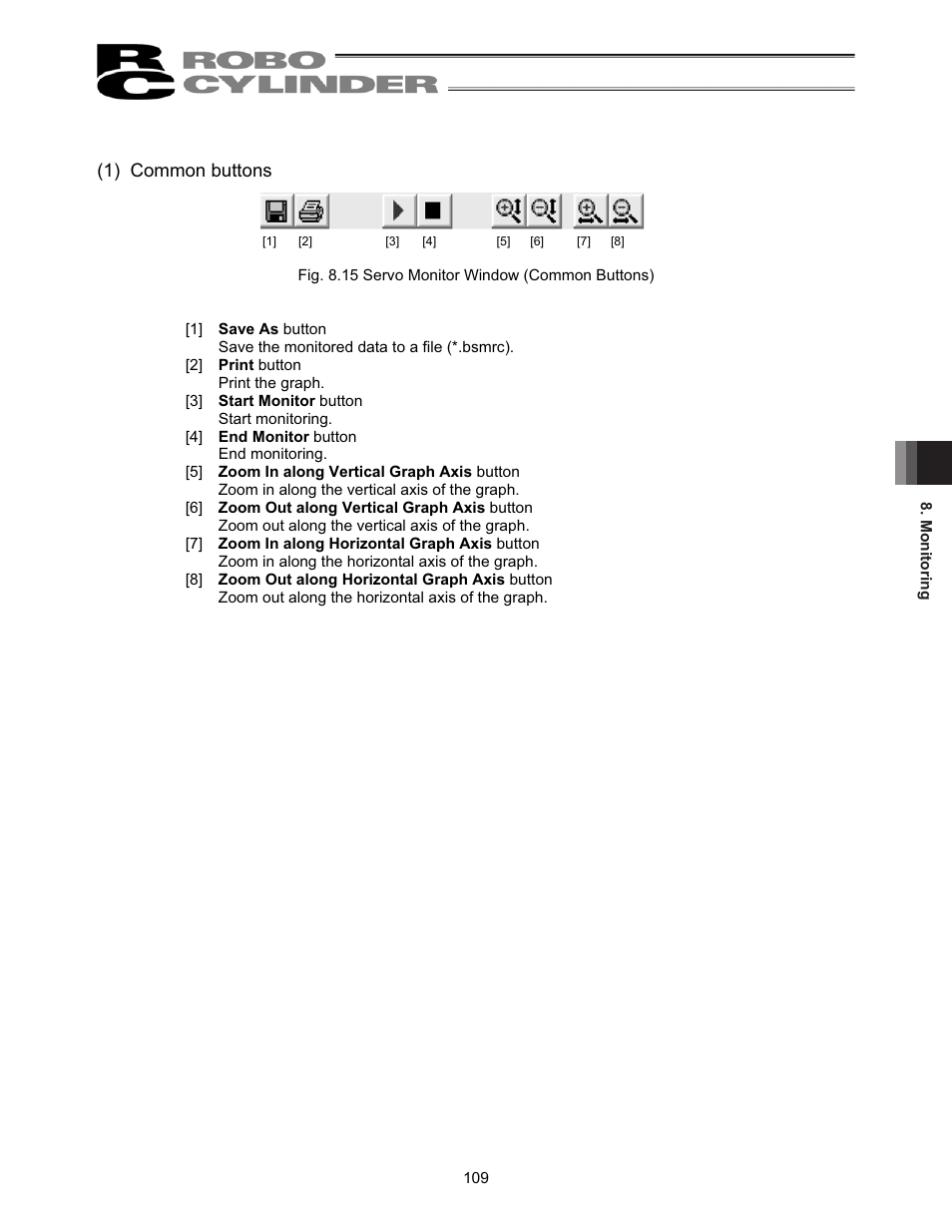 1) common buttons | IAI America RCM-101-USB User Manual | Page 121 / 264