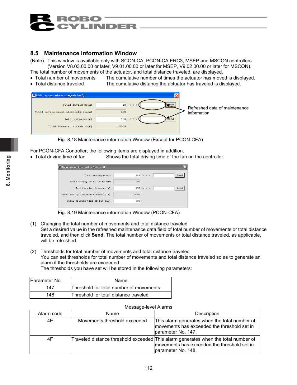 5 maintenance information window | IAI America RCM-101-USB User Manual | Page 124 / 264