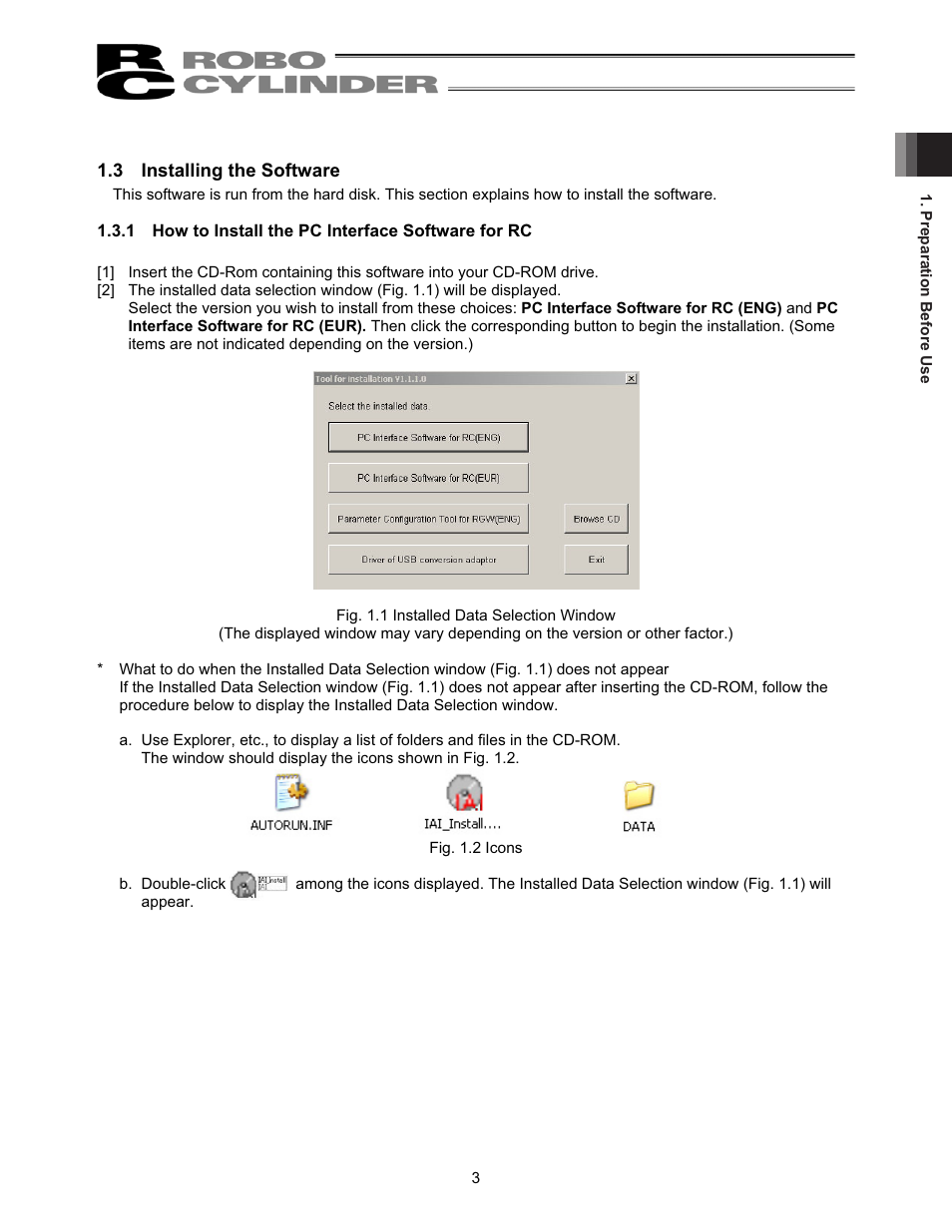 3 installing the software | IAI America RCM-101-USB User Manual | Page 15 / 264