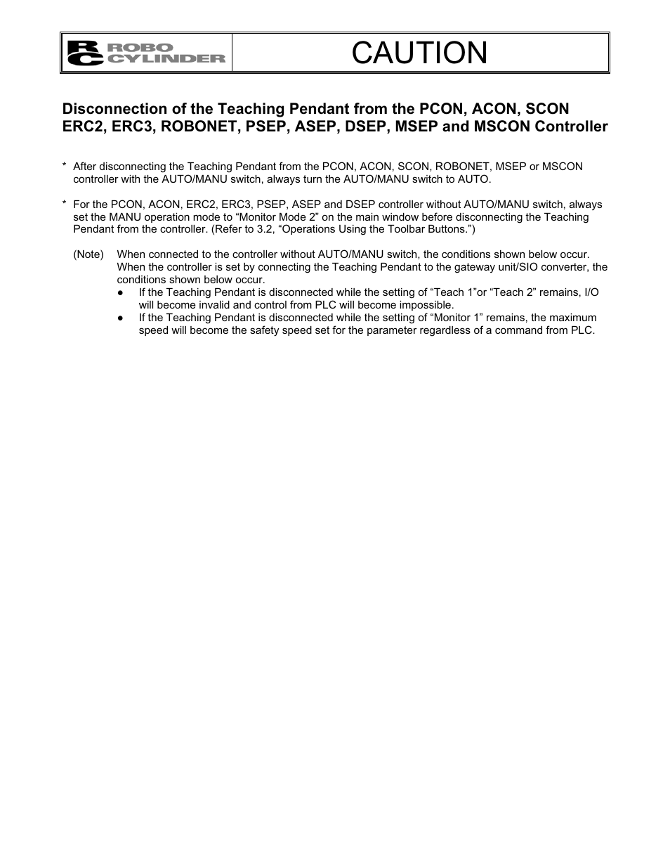 Caution | IAI America RCM-101-USB User Manual | Page 4 / 264