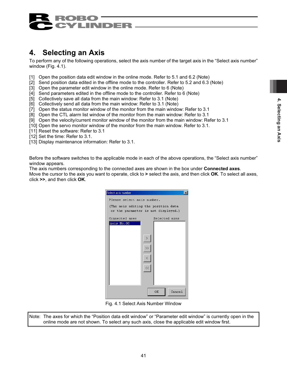 Selecting an axis | IAI America RCM-101-USB User Manual | Page 53 / 264