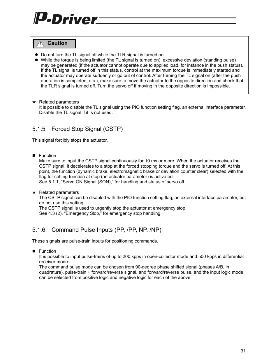 5 forced stop signal (cstp), 6 command pulse inputs (pp, /pp, np, /np) | IAI America PDR-101-MW User Manual | Page 41 / 108