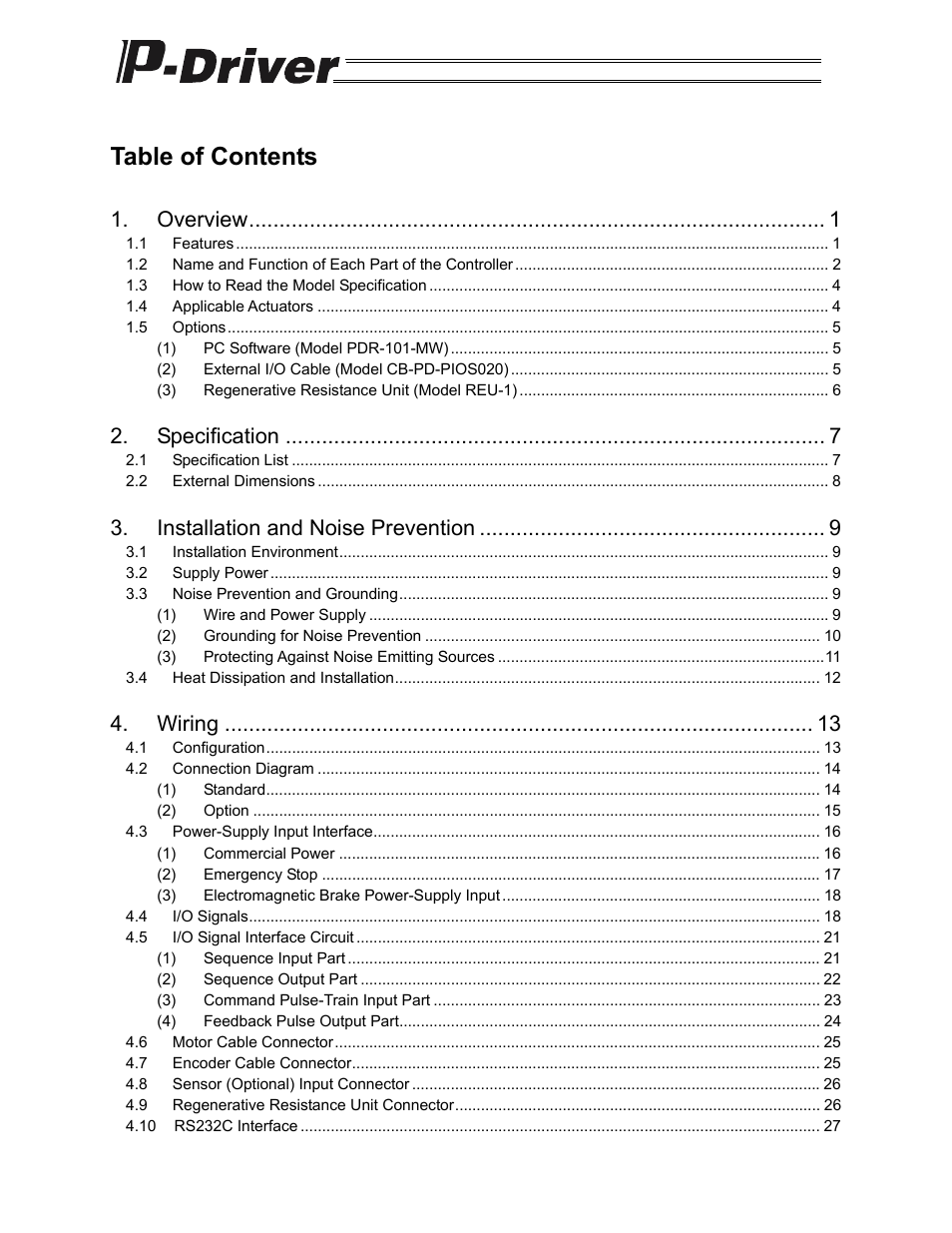 IAI America PDR-101-MW User Manual | Page 7 / 108