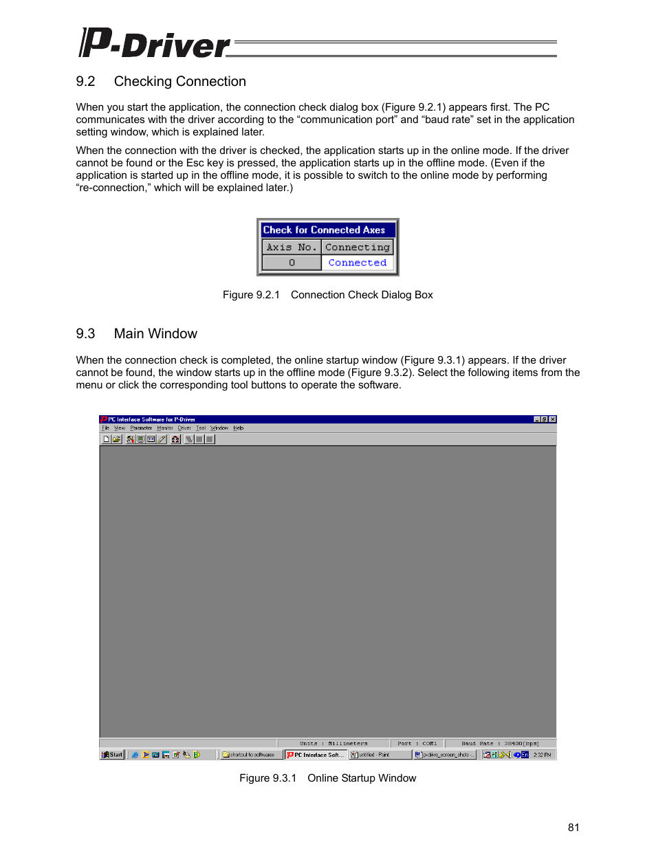 2 checking connection, 3 main window | IAI America PDR-101-MW User Manual | Page 91 / 108