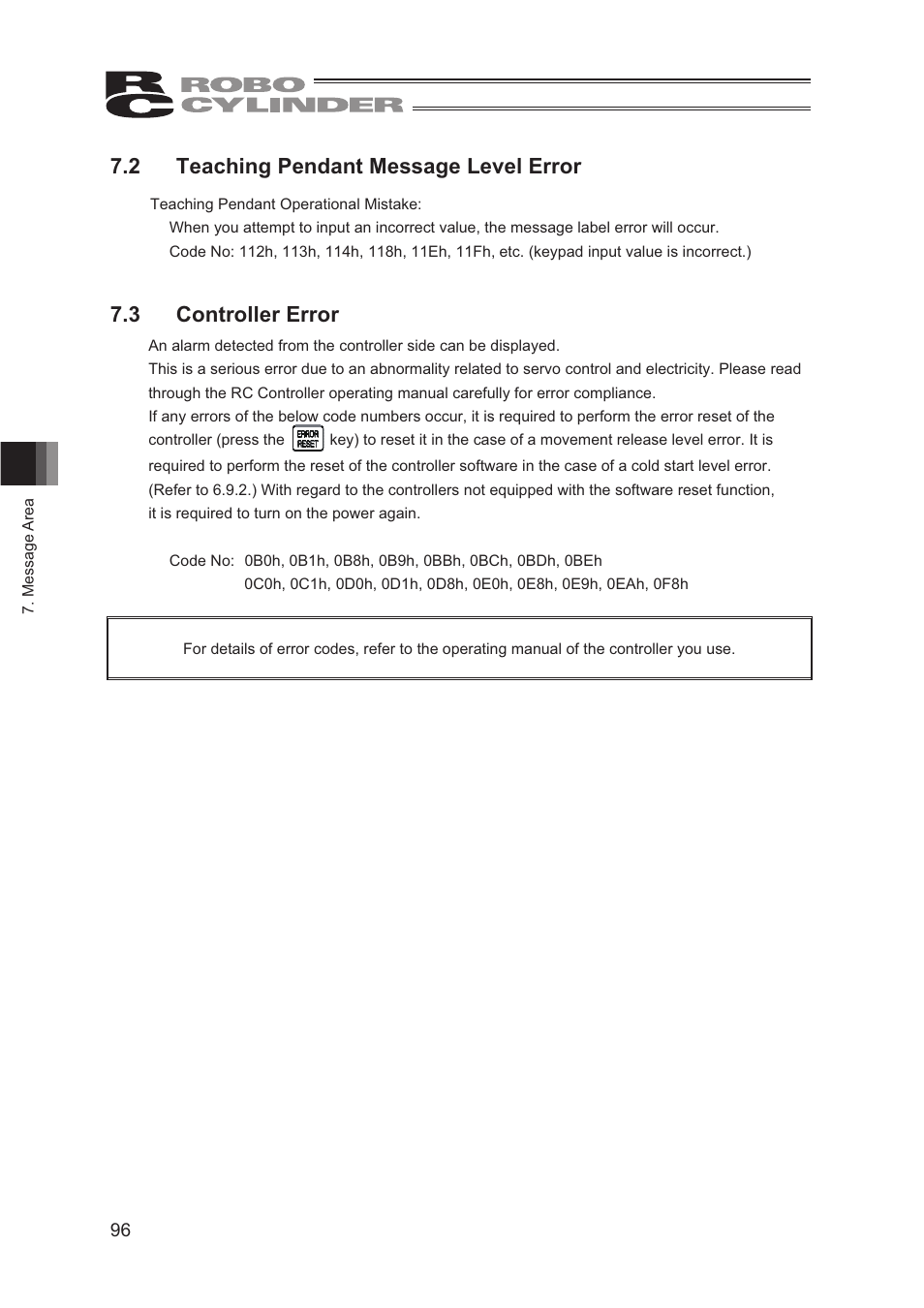 2 teaching pendant message level error, 3 controller error | IAI America CON-TG User Manual | Page 106 / 114