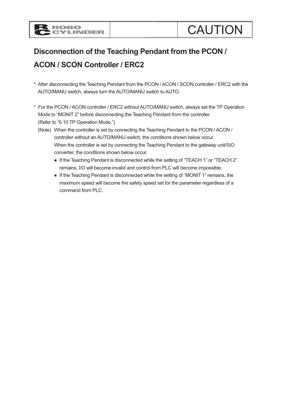 Caution | IAI America CON-TG User Manual | Page 5 / 114