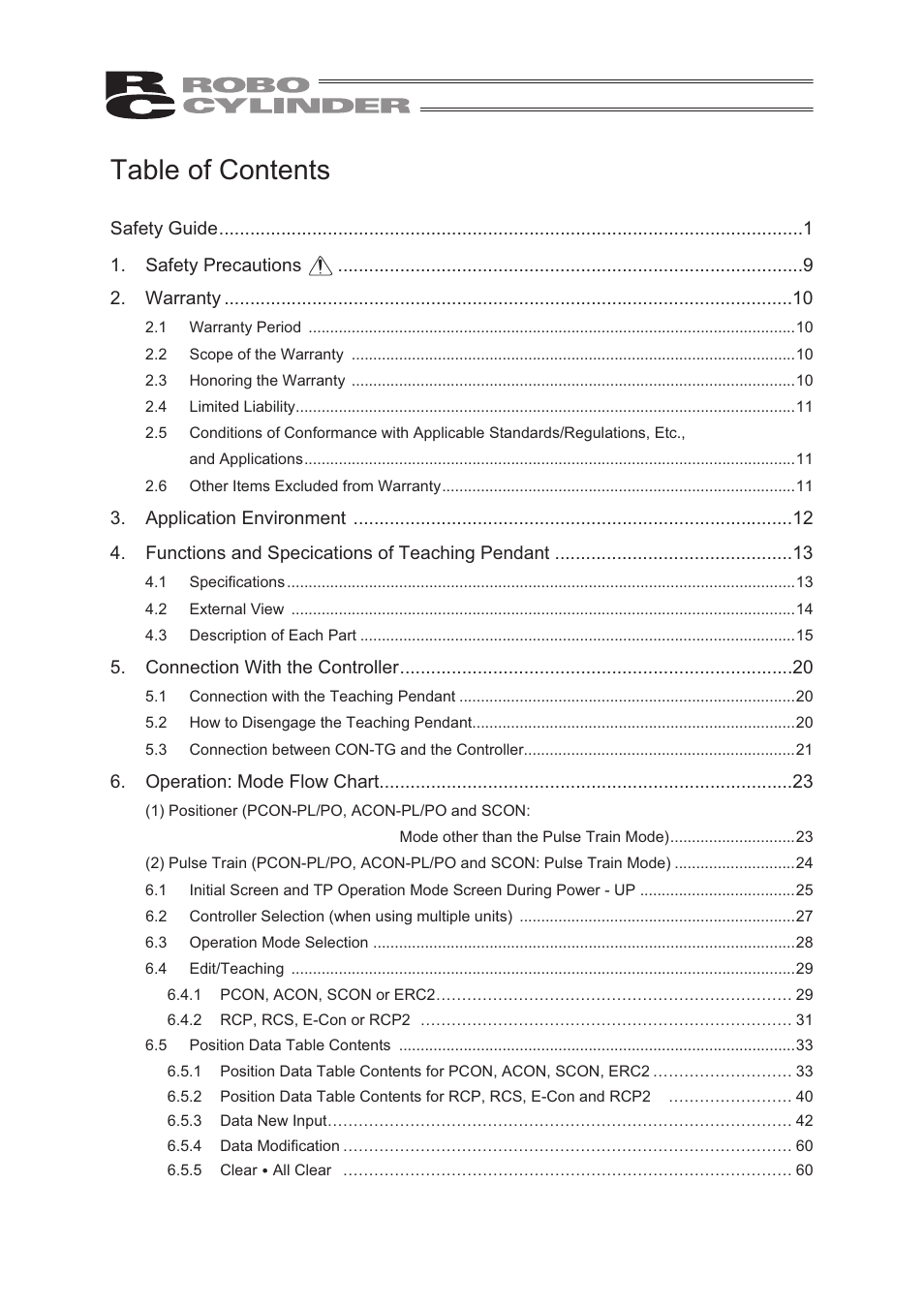 IAI America CON-TG User Manual | Page 9 / 114