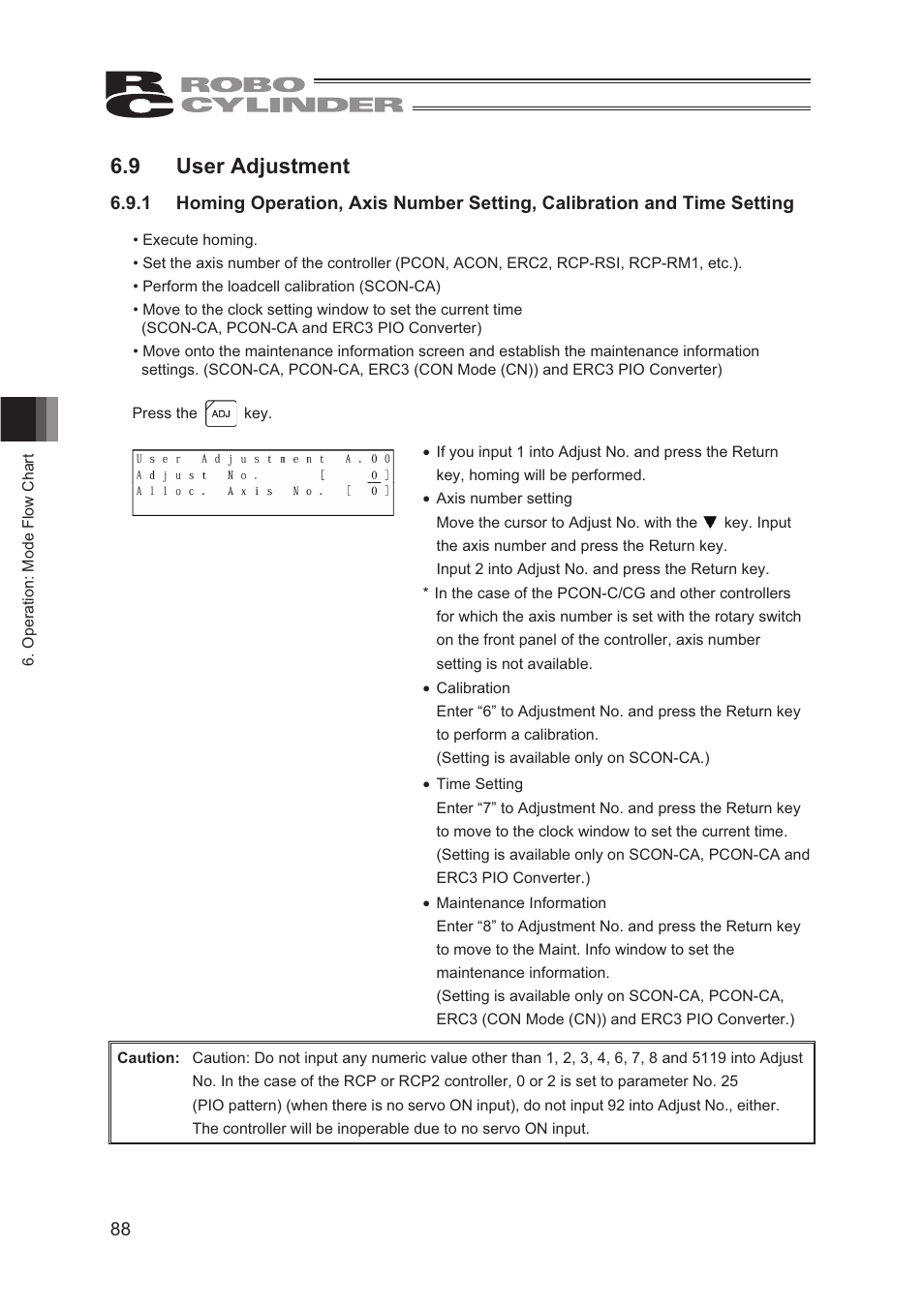 9 user adjustment | IAI America CON-TG User Manual | Page 98 / 114