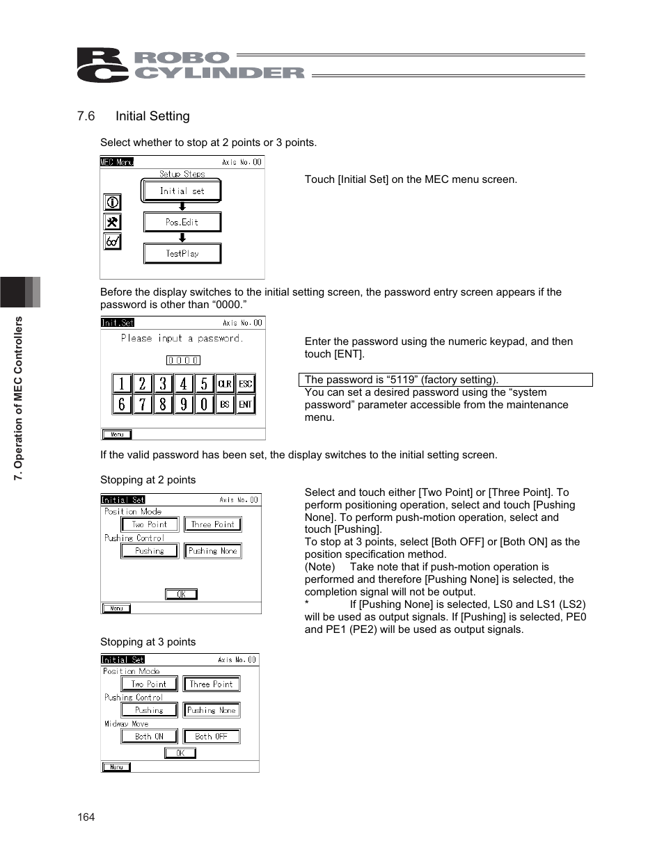 6 initial setting | IAI America CON-PG User Manual | Page 170 / 226