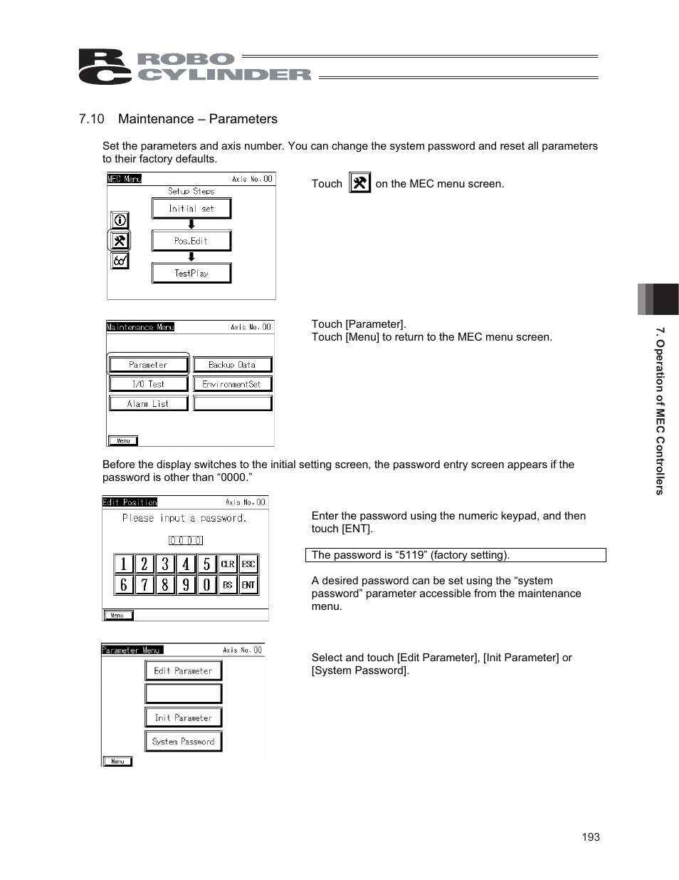 10 maintenance – parameters | IAI America CON-PG User Manual | Page 199 / 226