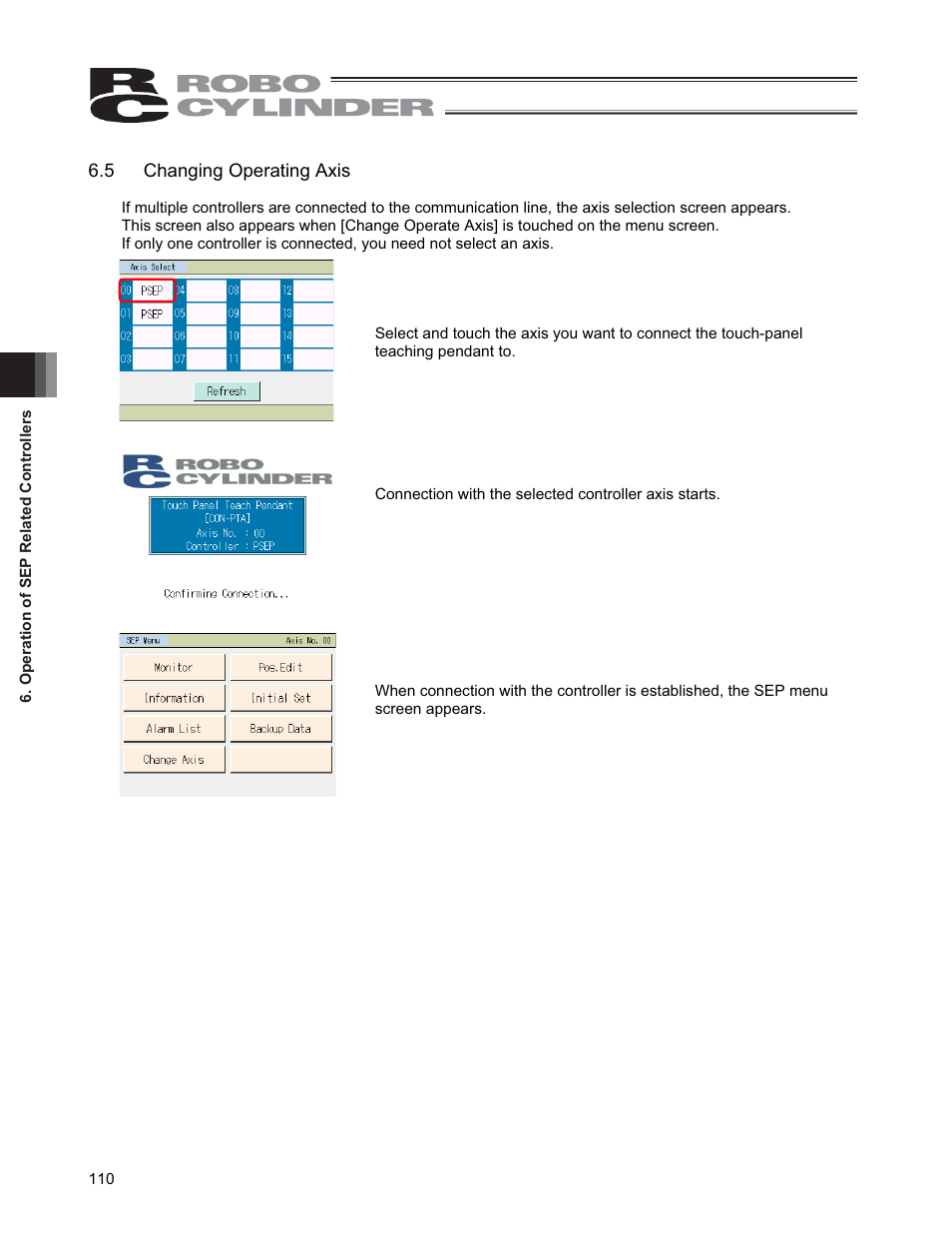 5 changing operating axis | IAI America CON-PGA User Manual | Page 118 / 250