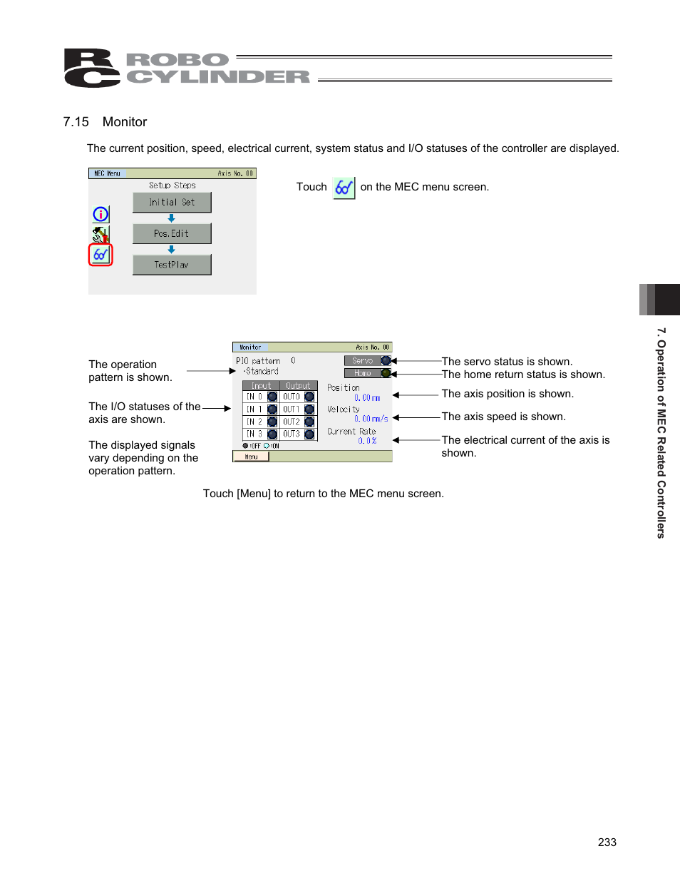 15 monitor | IAI America CON-PGA User Manual | Page 241 / 250