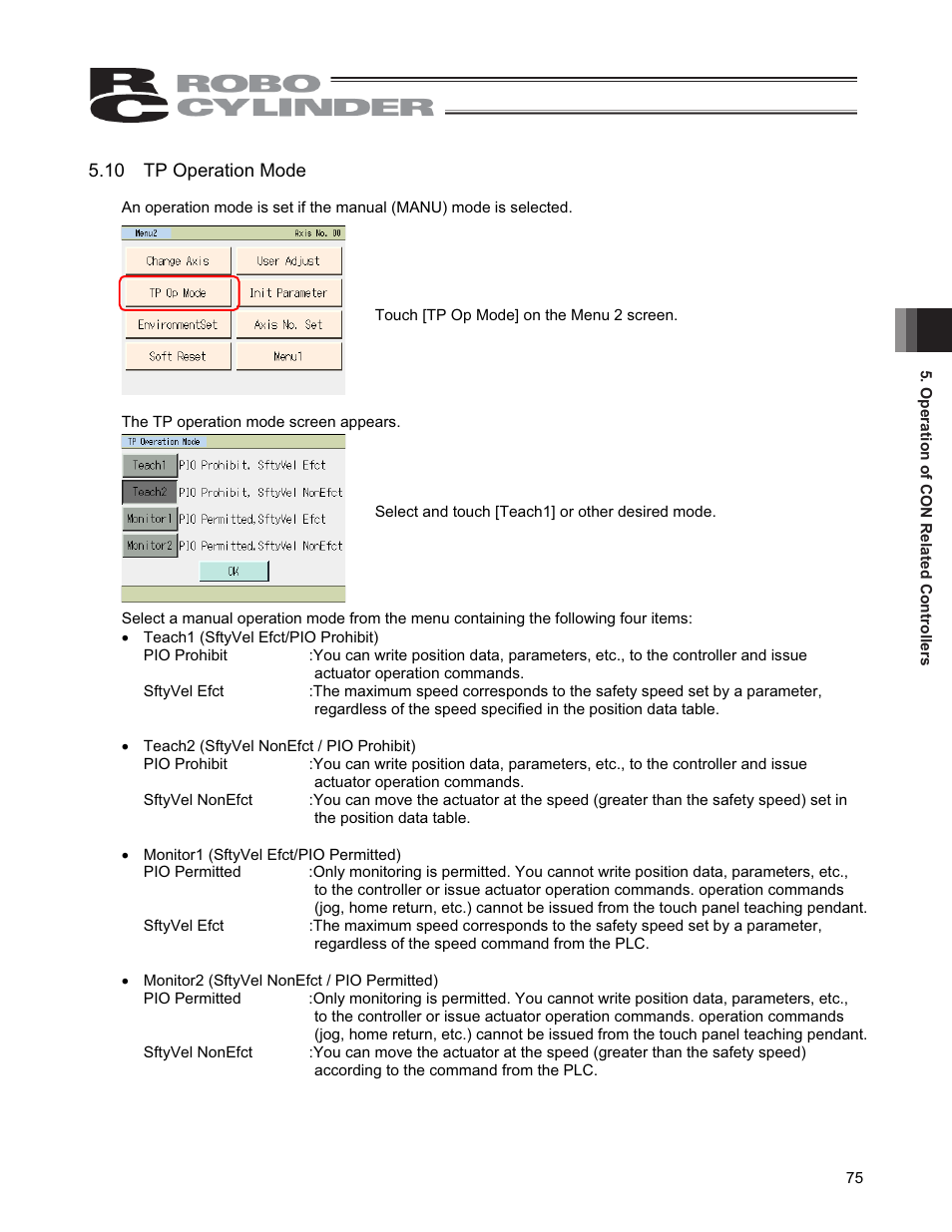 10 tp operation mode | IAI America CON-PGA User Manual | Page 83 / 250