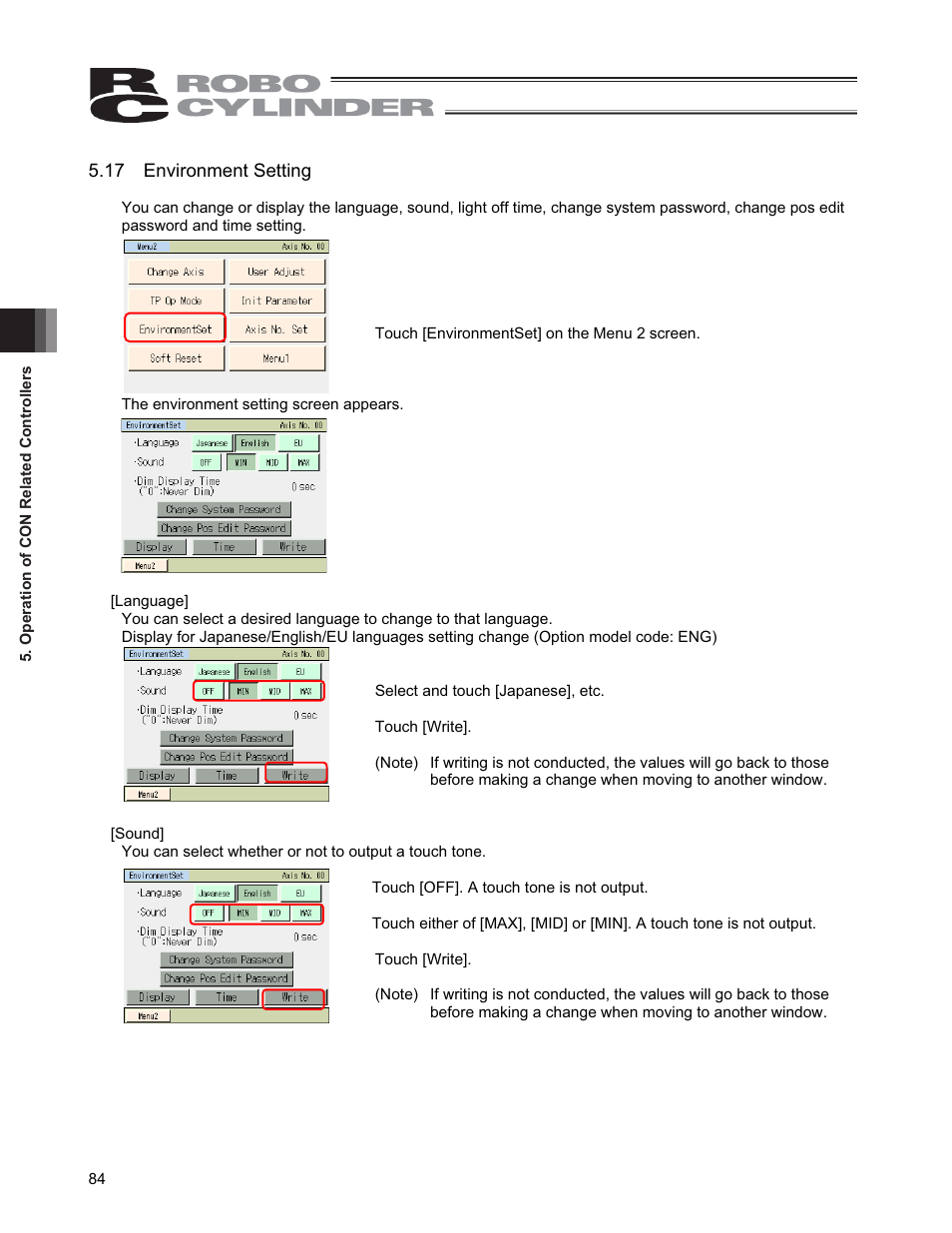 17 environment setting | IAI America CON-PGA User Manual | Page 92 / 250