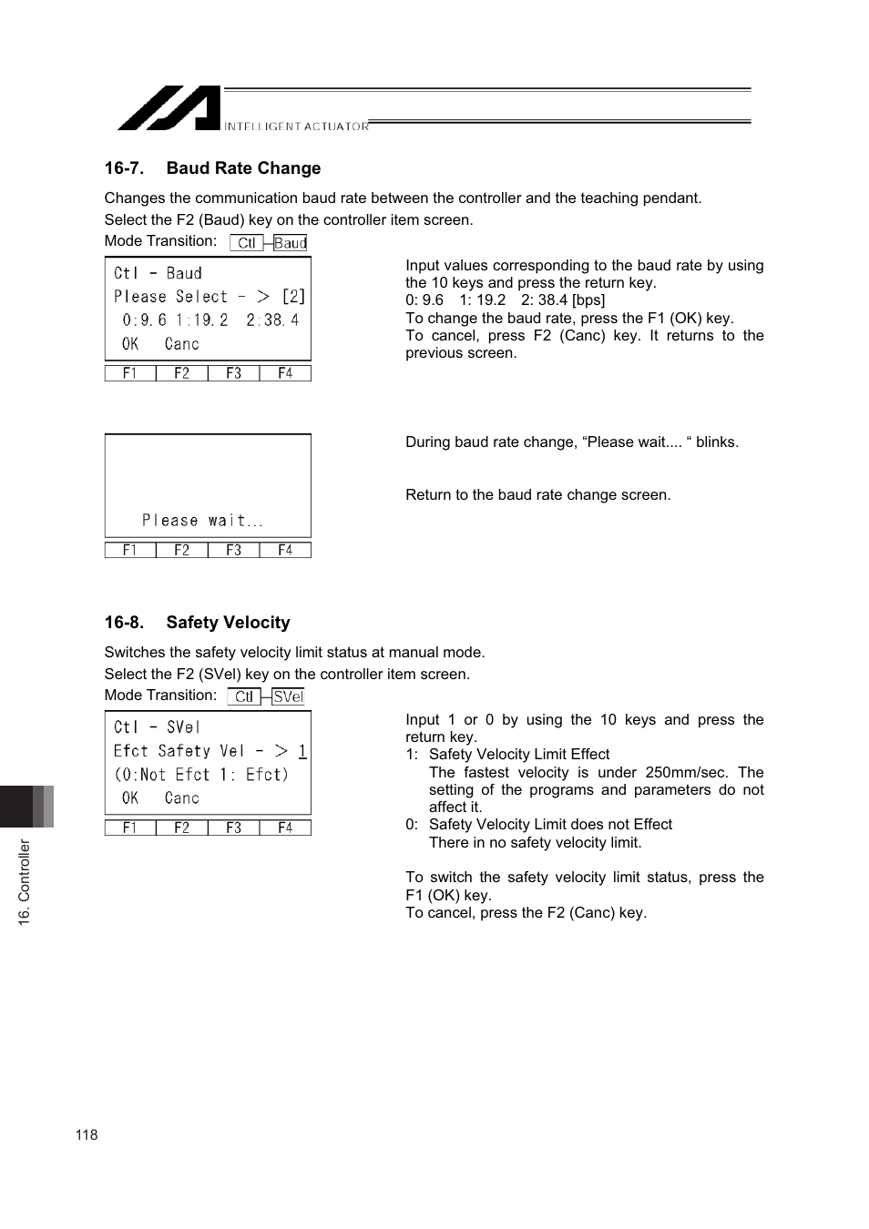 7. baud rate change, 8. safety velocity | IAI America IA-T-XD User Manual | Page 126 / 150