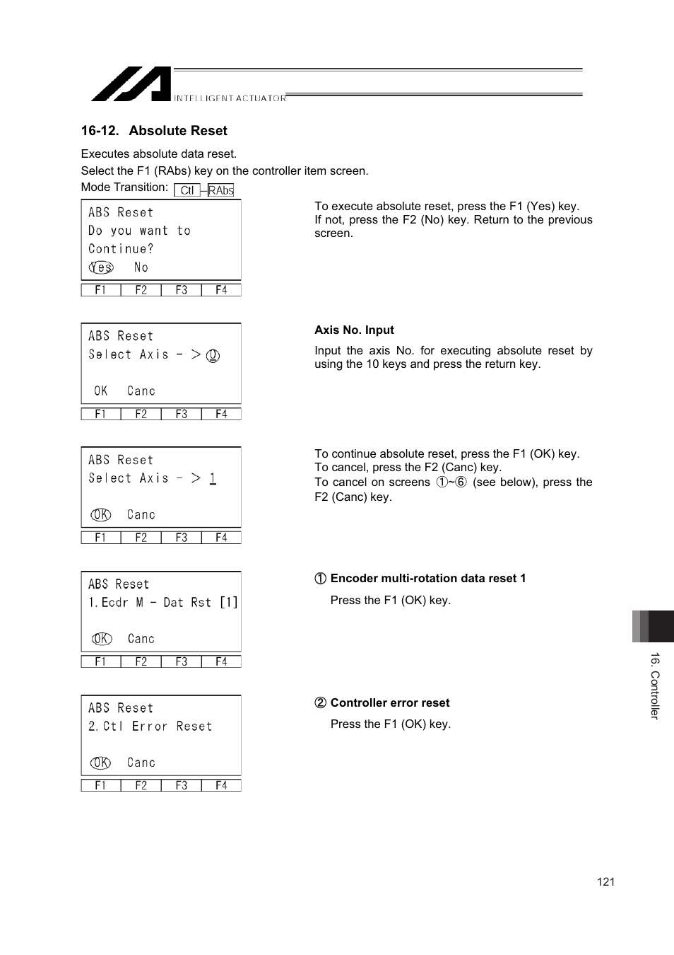 12. absolute reset | IAI America IA-T-XD User Manual | Page 129 / 150