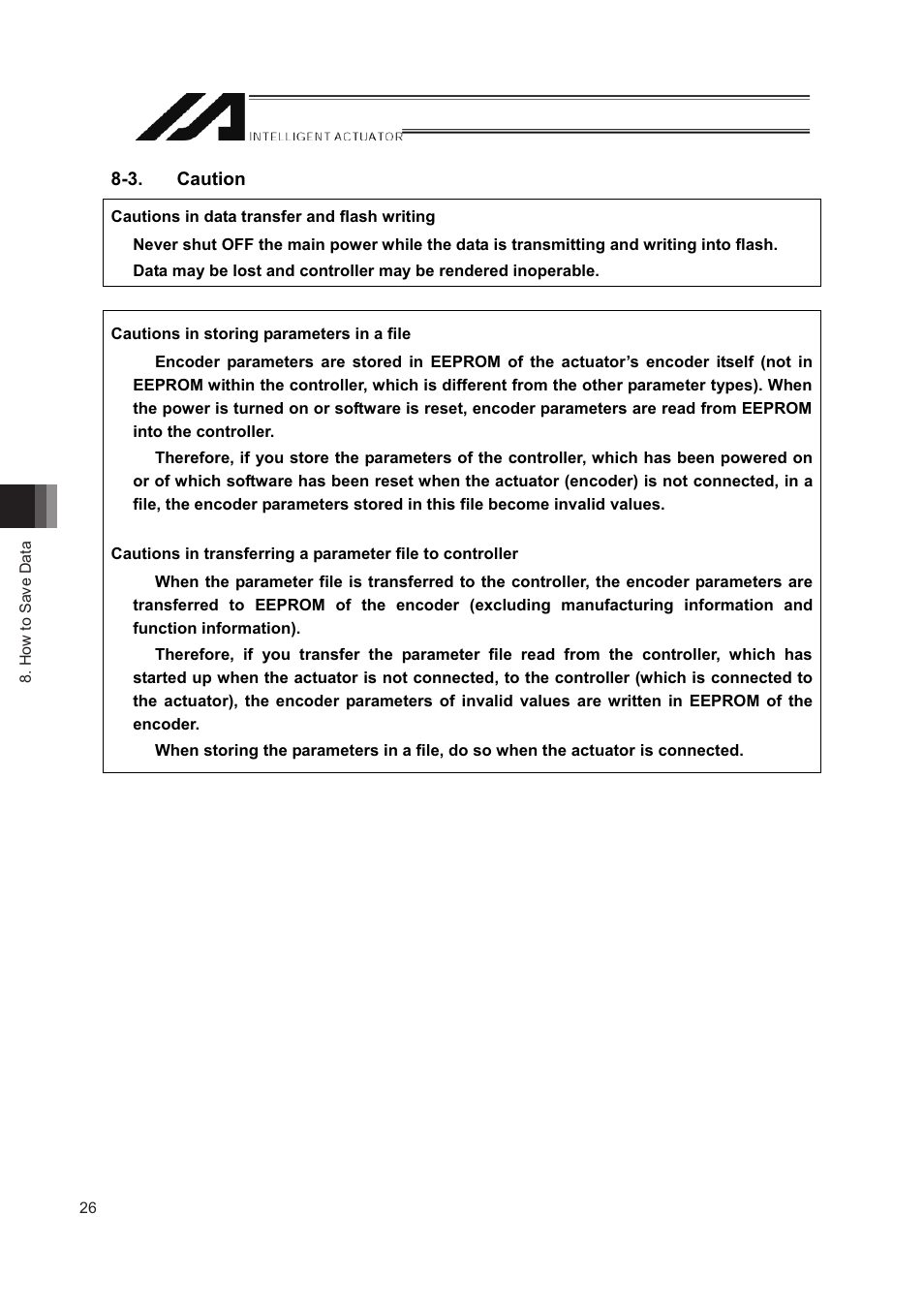 3. caution | IAI America IA-T-XD User Manual | Page 34 / 150