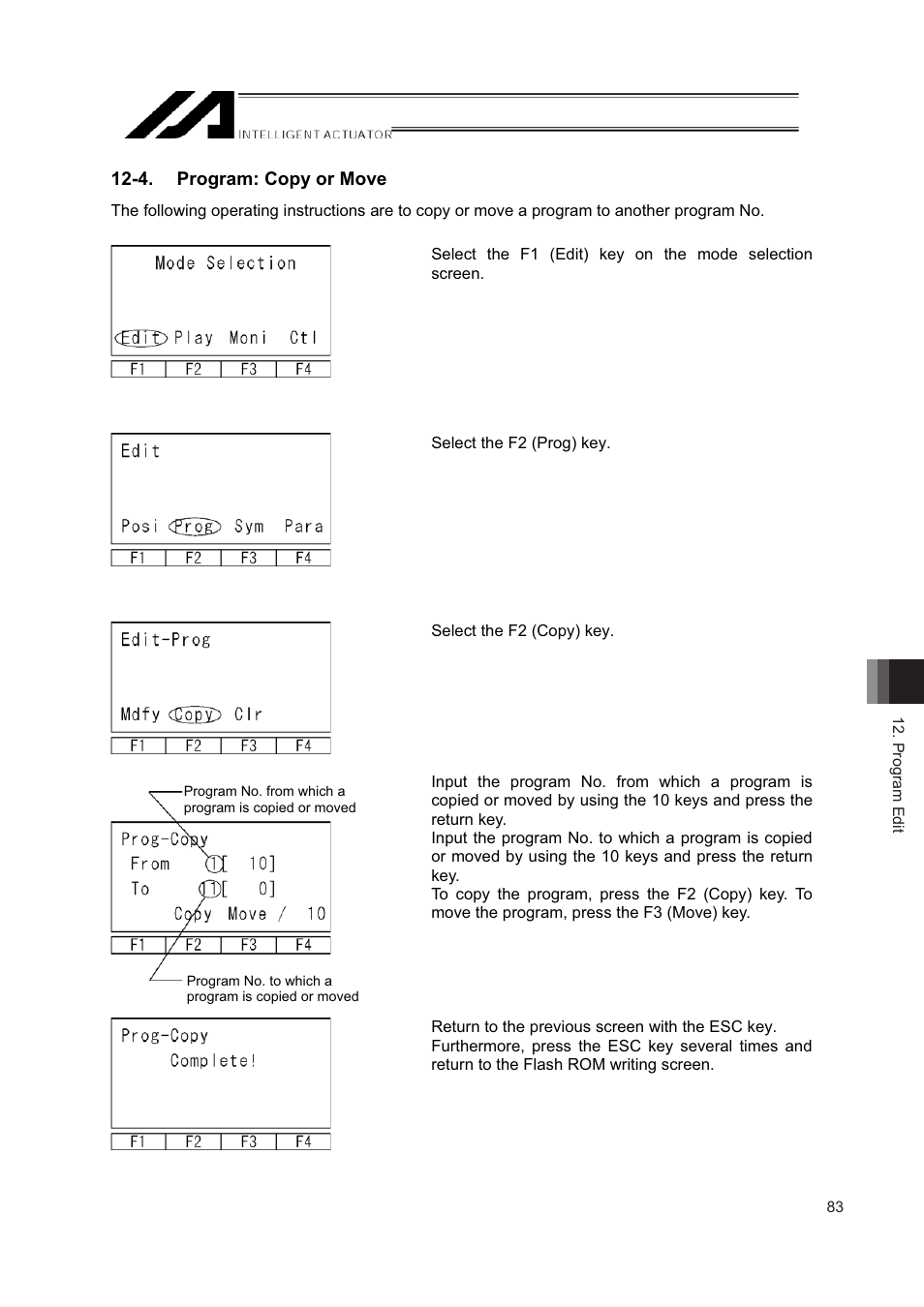 4. program: copy or move | IAI America IA-T-XD User Manual | Page 91 / 150