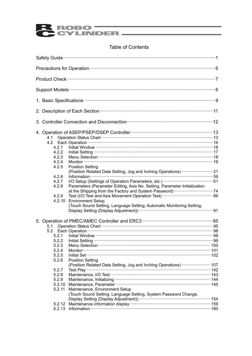 IAI America SEP-PT User Manual | Page 5 / 176