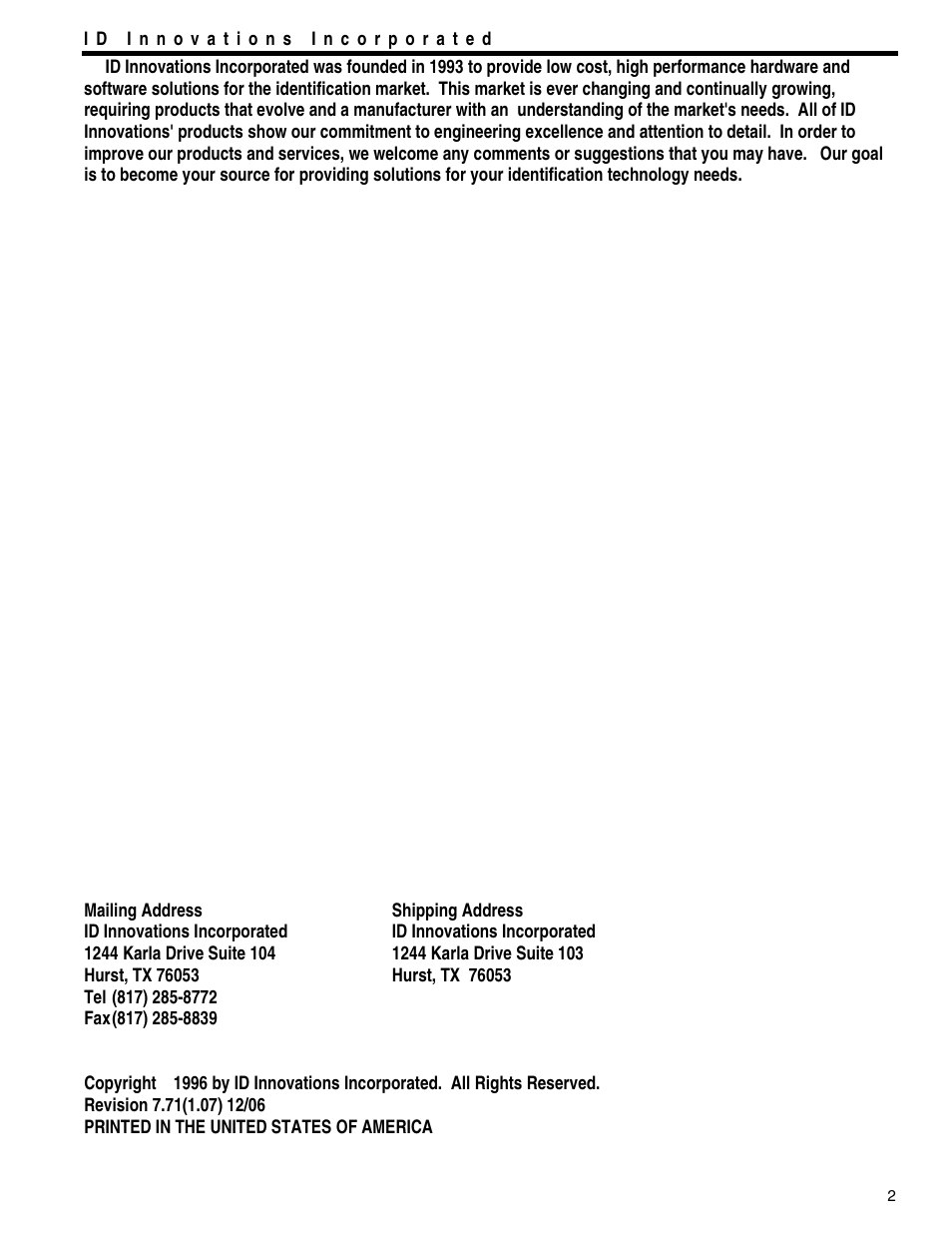 ID Innovations Classic Line Series Magnetic Stripe Readers User Manual | Page 2 / 35